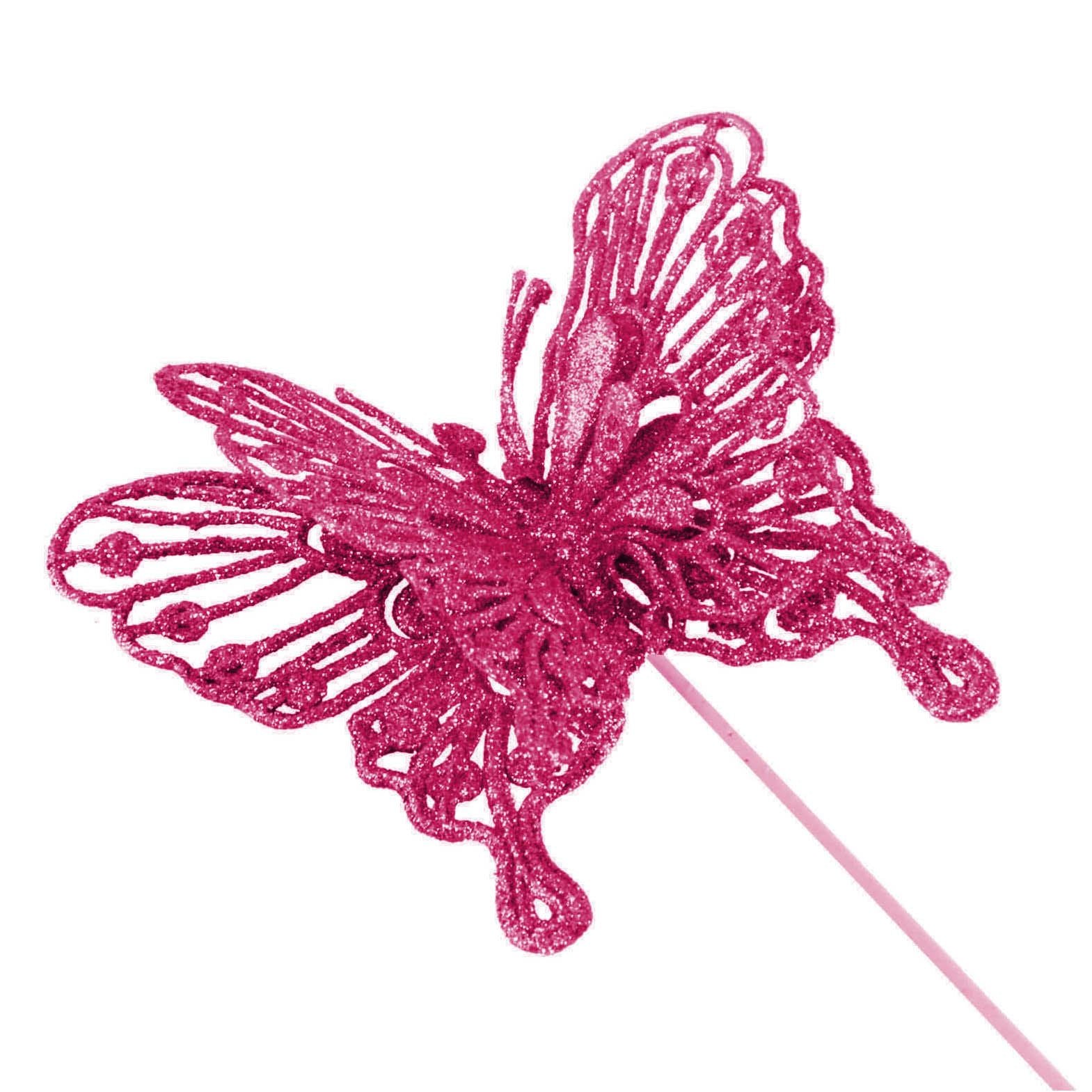 Heavy Glittered Large Double Layer Butterflies