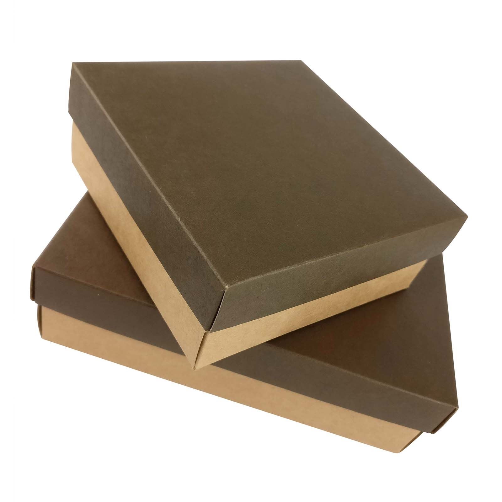 Deluxe Leather Effect Kraft Boxes