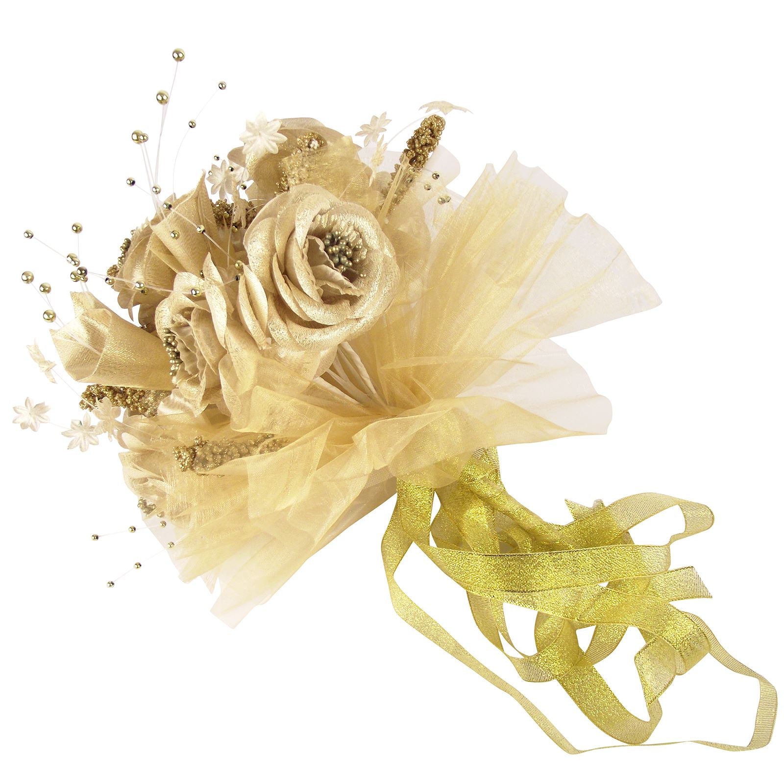 Metallic Gold or Silver Bridal Bouquet