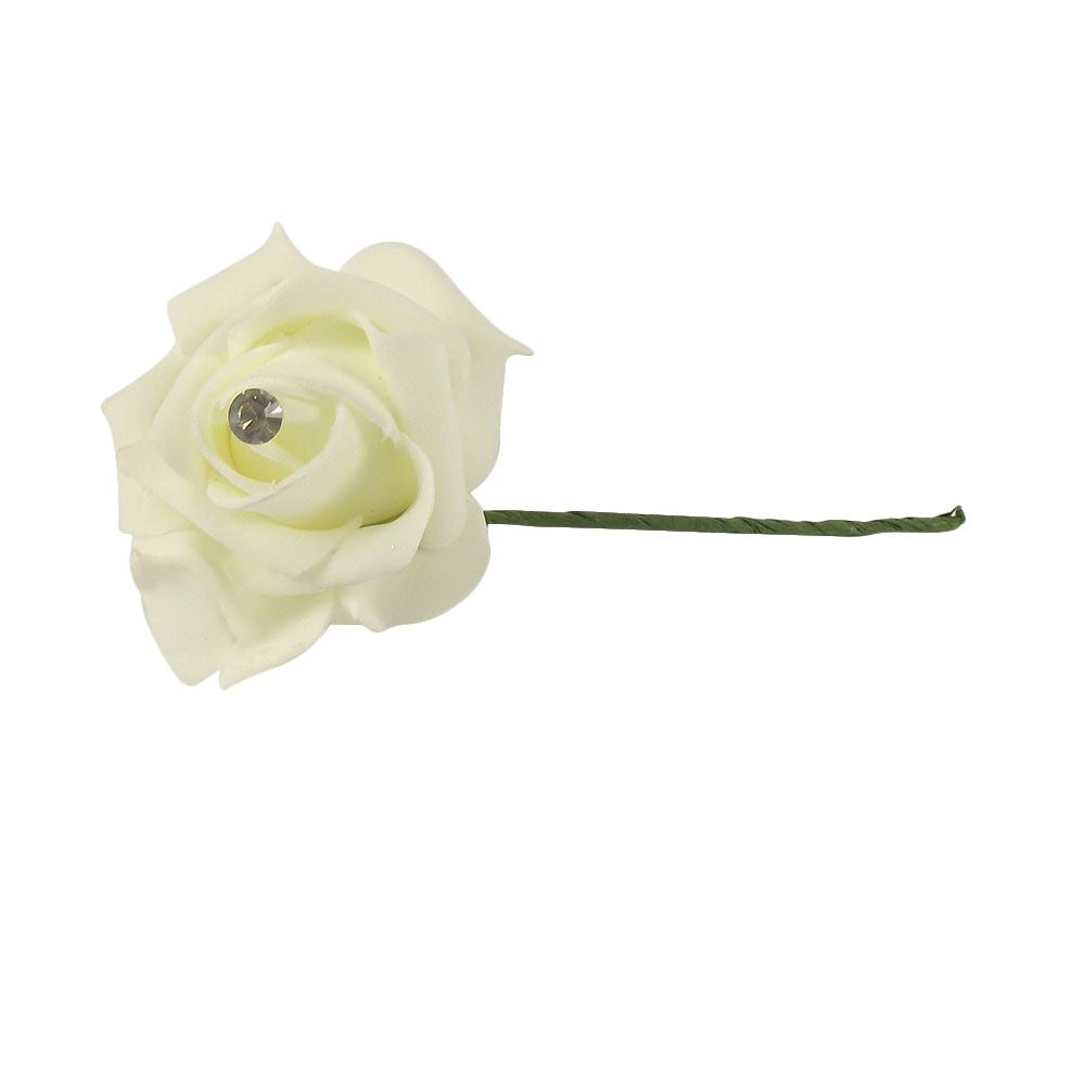 Pack of 10 Diamante Foam Roses