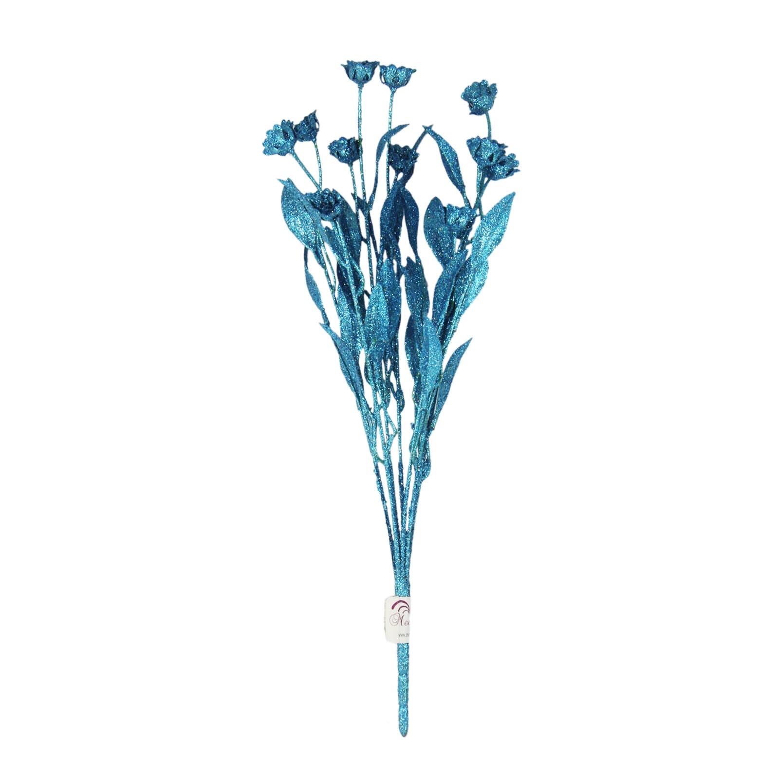 Heavy Glittered Mix Flower and Foliage Bunches
