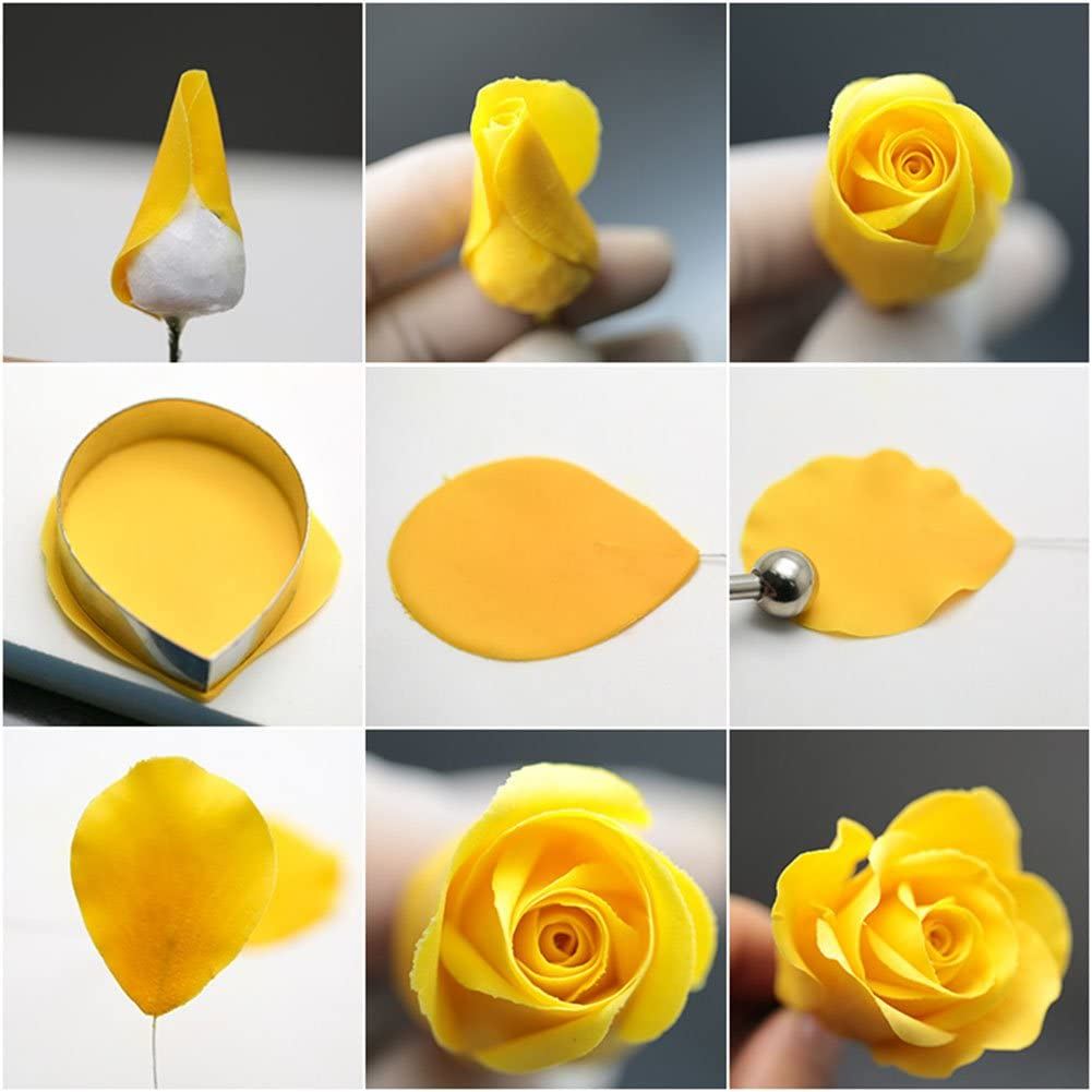 Rose Flower Petal Teardrop Shaped Cookie Cutters
