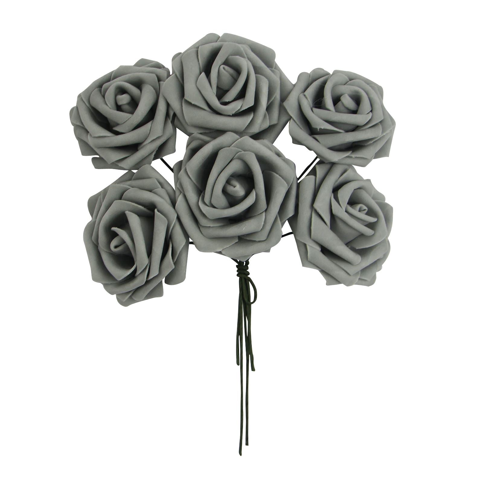 Colourfast Foam Roses - 6 Bunches - Large