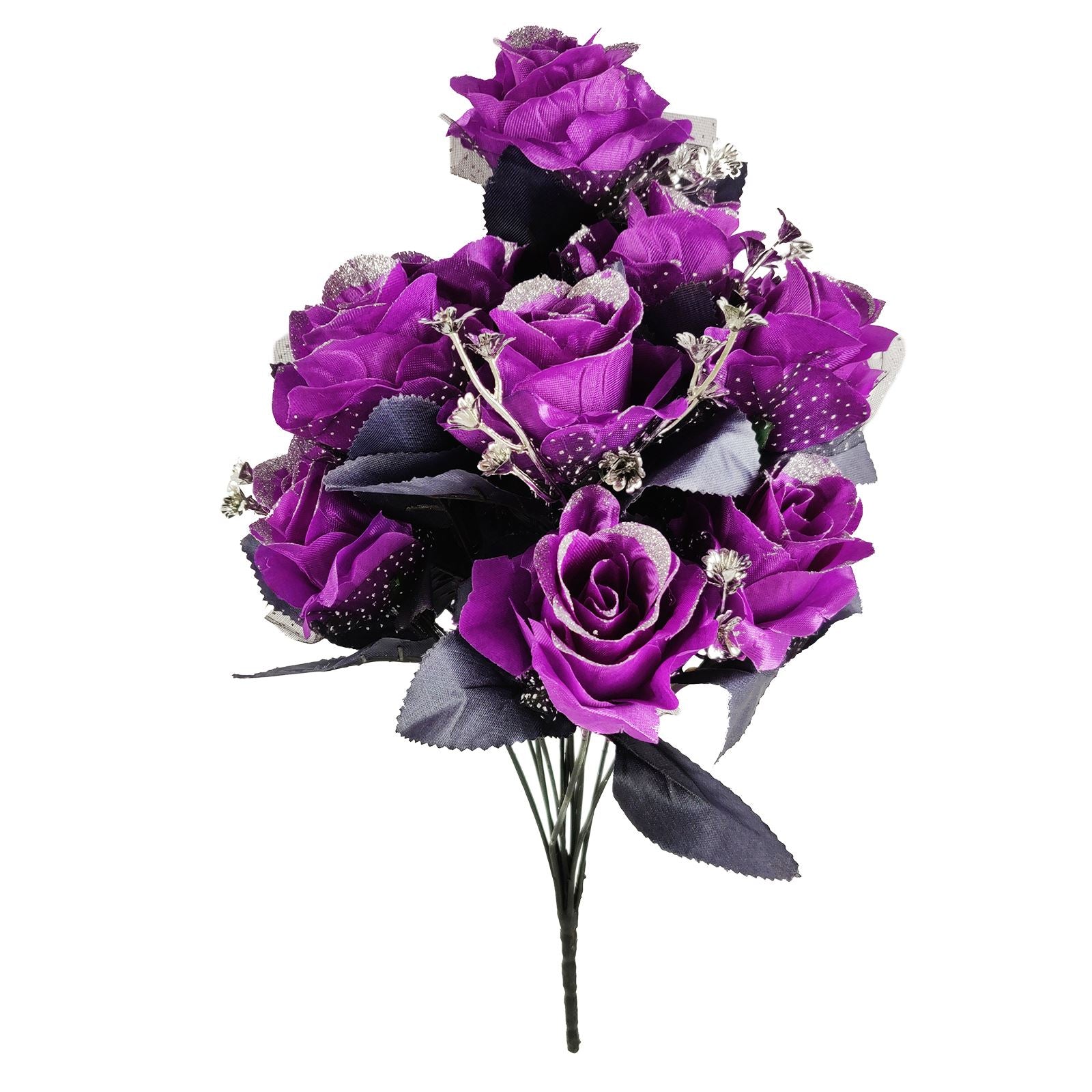 Large 12 Head Bling Glitter Vivid Bouquet