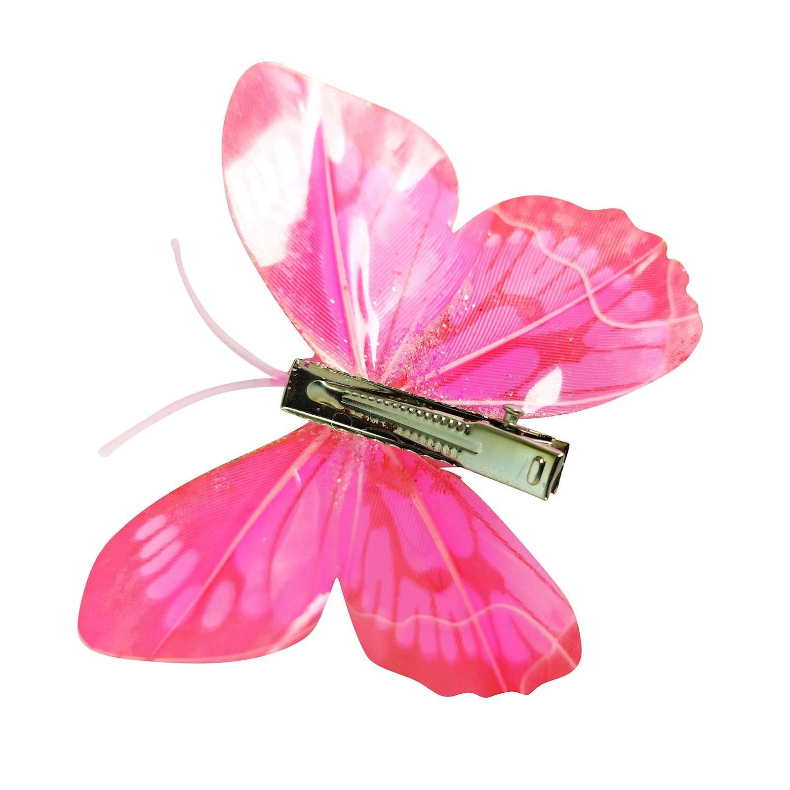 Box of 12 Premium Feather Butterfly Clips