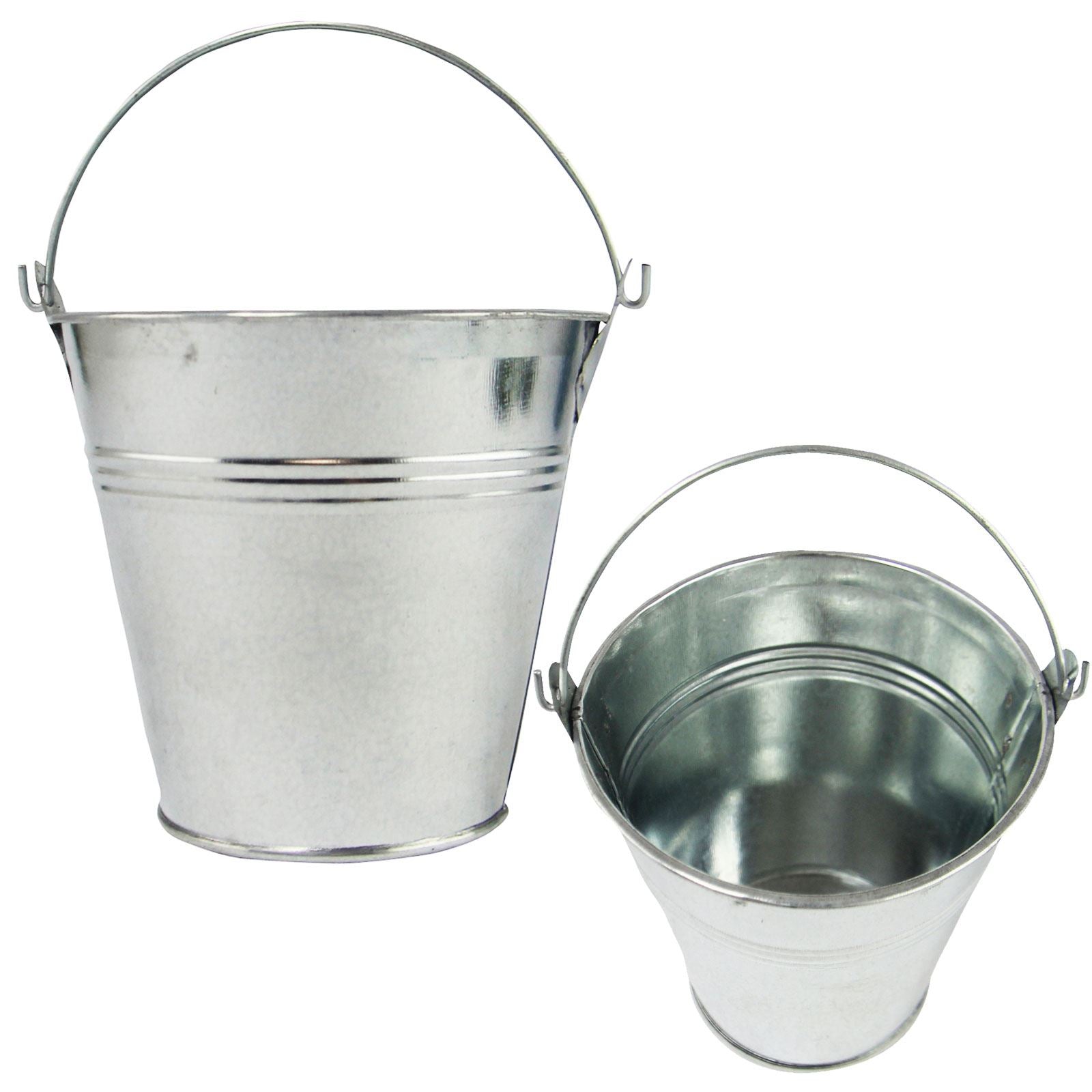 10cm Galvanised Serving Buckets