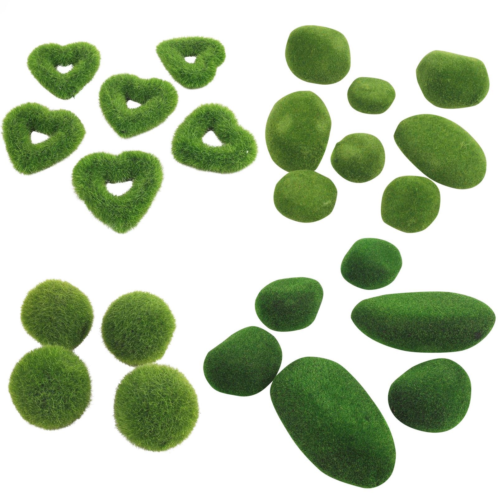Artificial Moss Rocks/Cobbles Sets