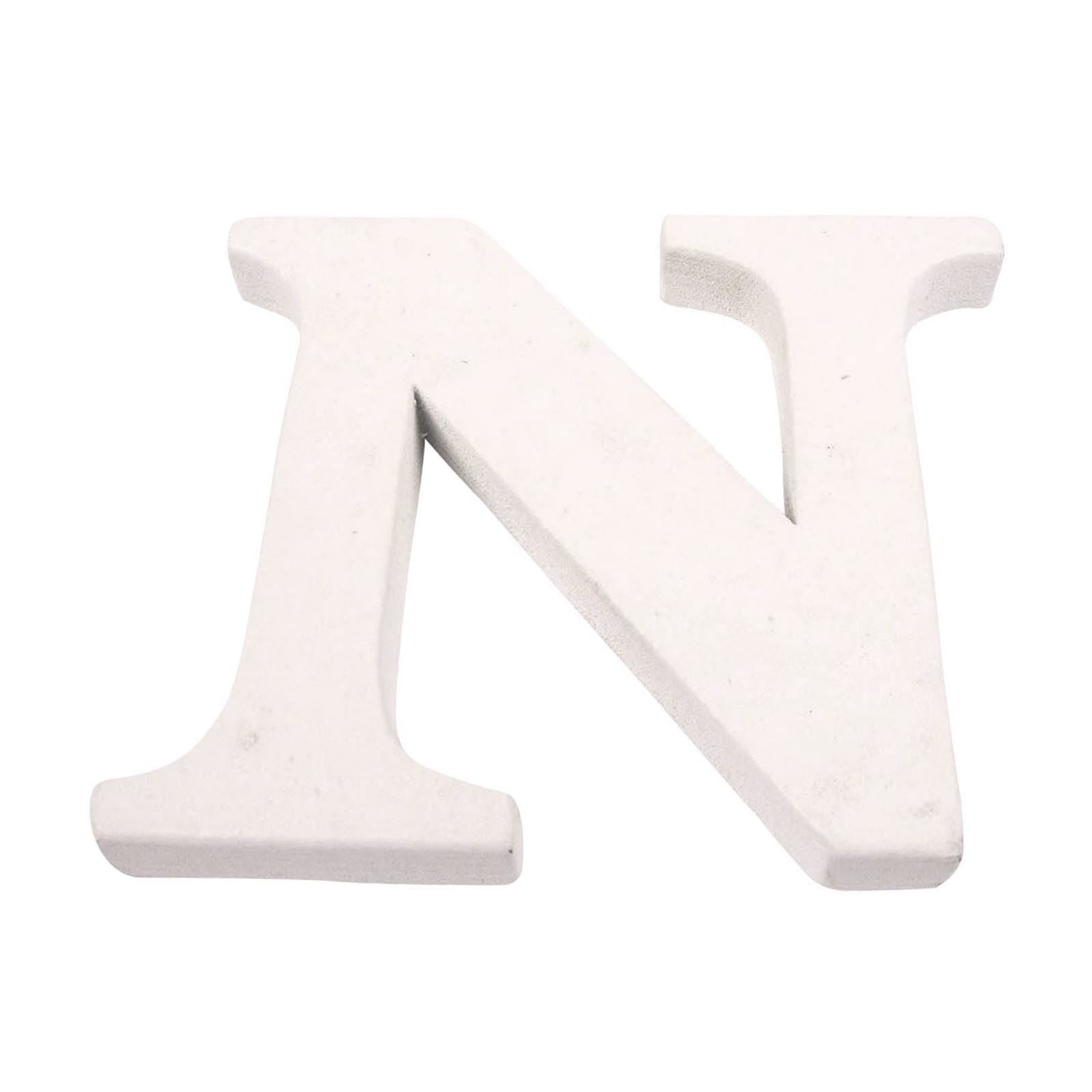 8cm White Painted Wooden Numbers and Alphabets