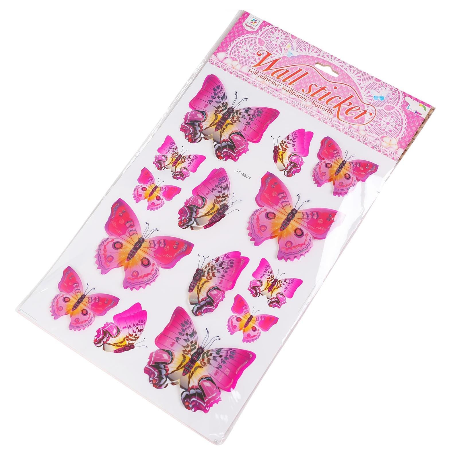 Large 3D Fluttering Butterfly Stickers