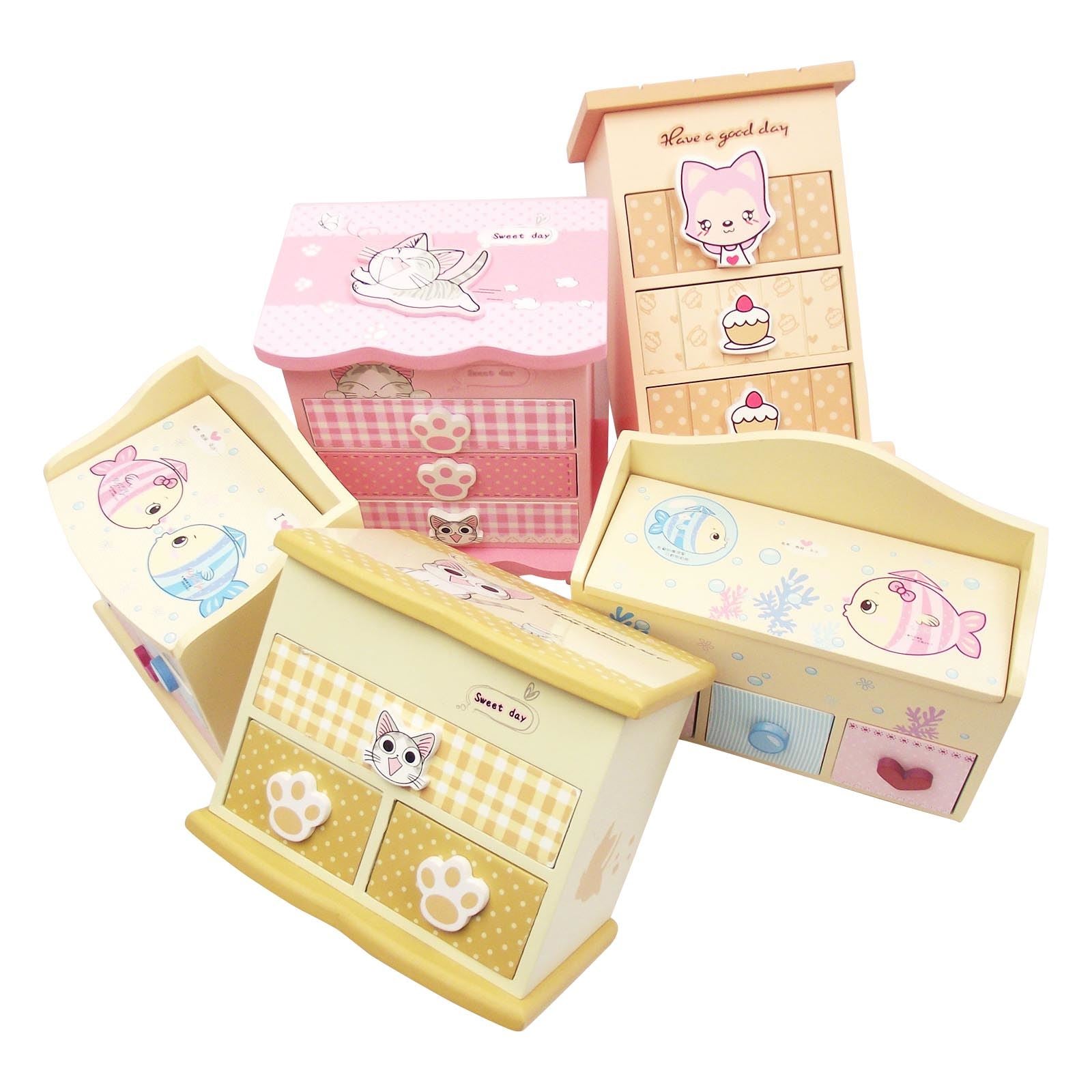 Japanese Cartoon Theme Jewelry Trinket Boxes