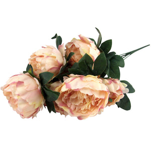 7 Head Large Peony Flower Bunch