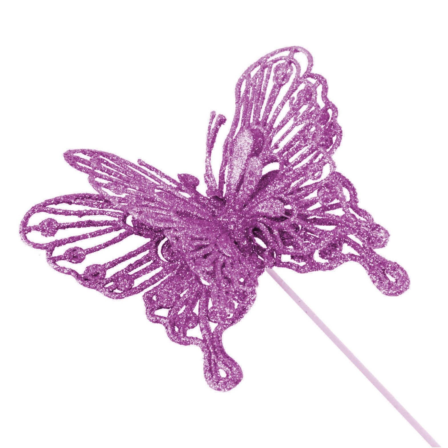 Heavy Glittered Large Double Layer Butterflies