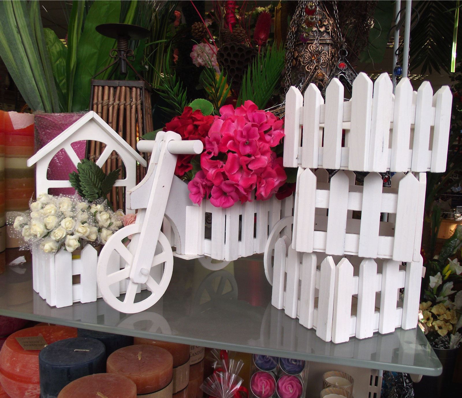 White Picket Fence Planters