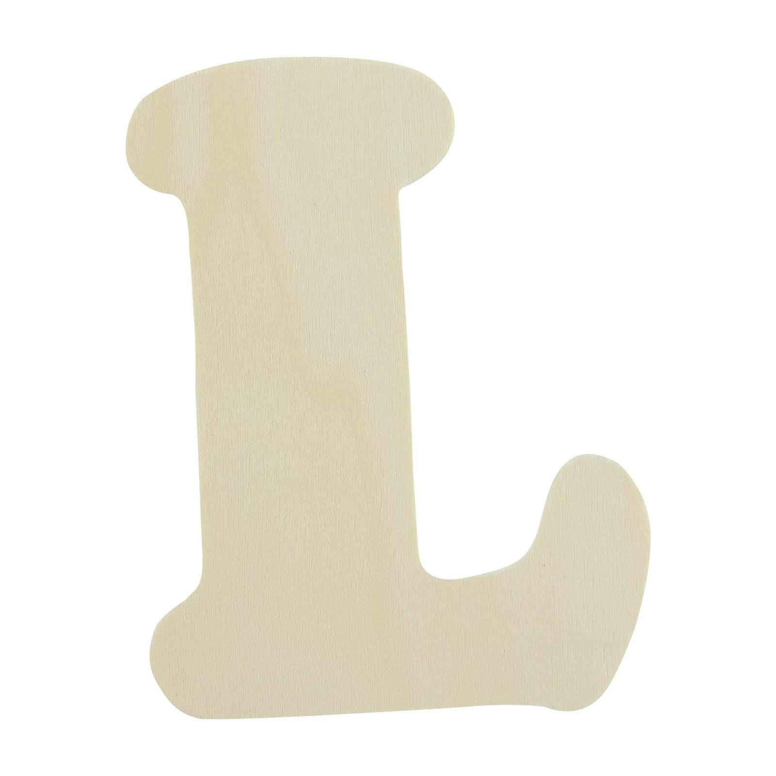 Large Natural Wood Flat Alphabets