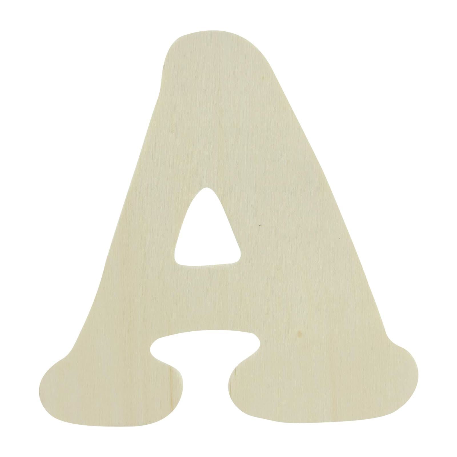 Large Natural Wood Flat Alphabets