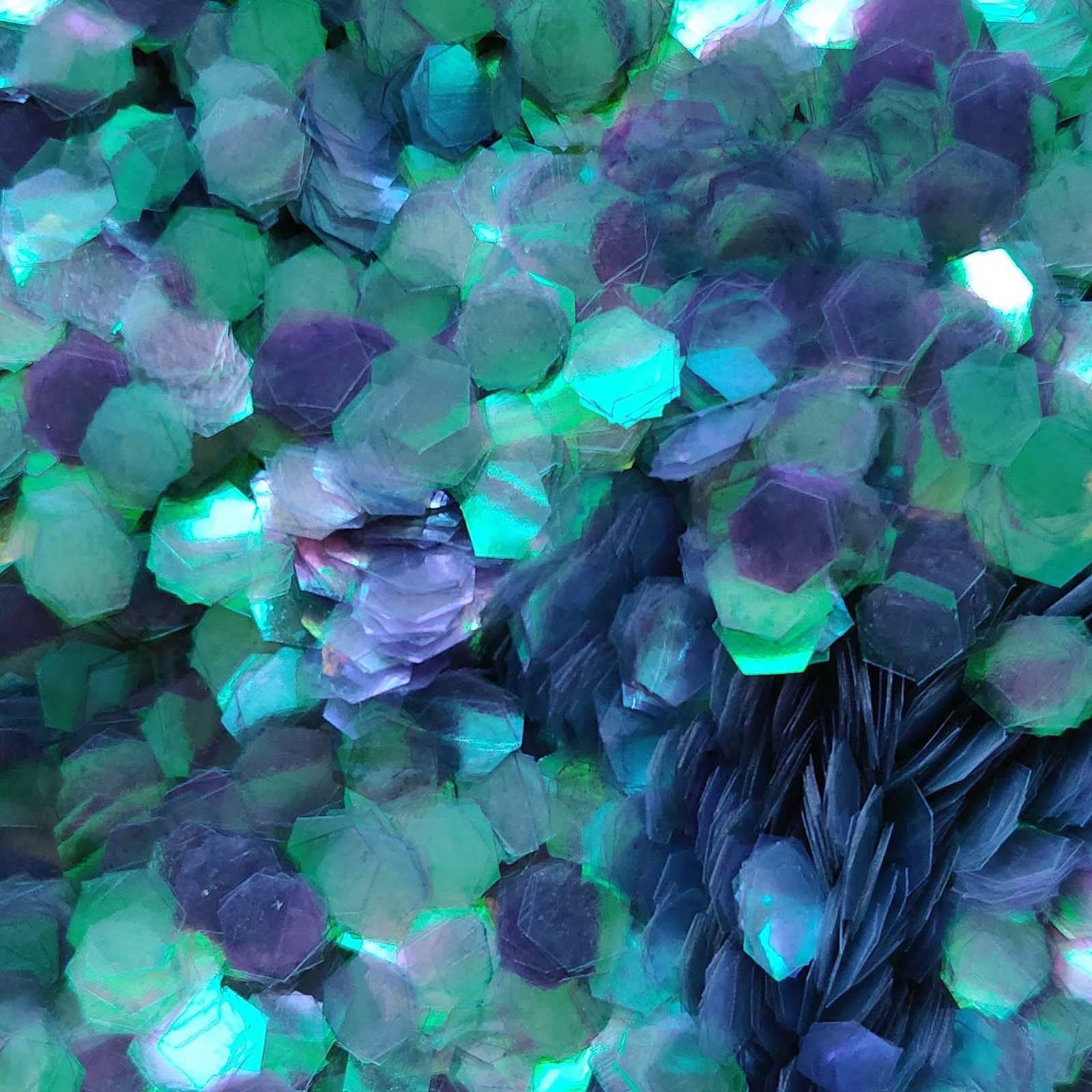 Glitter Elements - Iridescent Olive - 4mm Hex