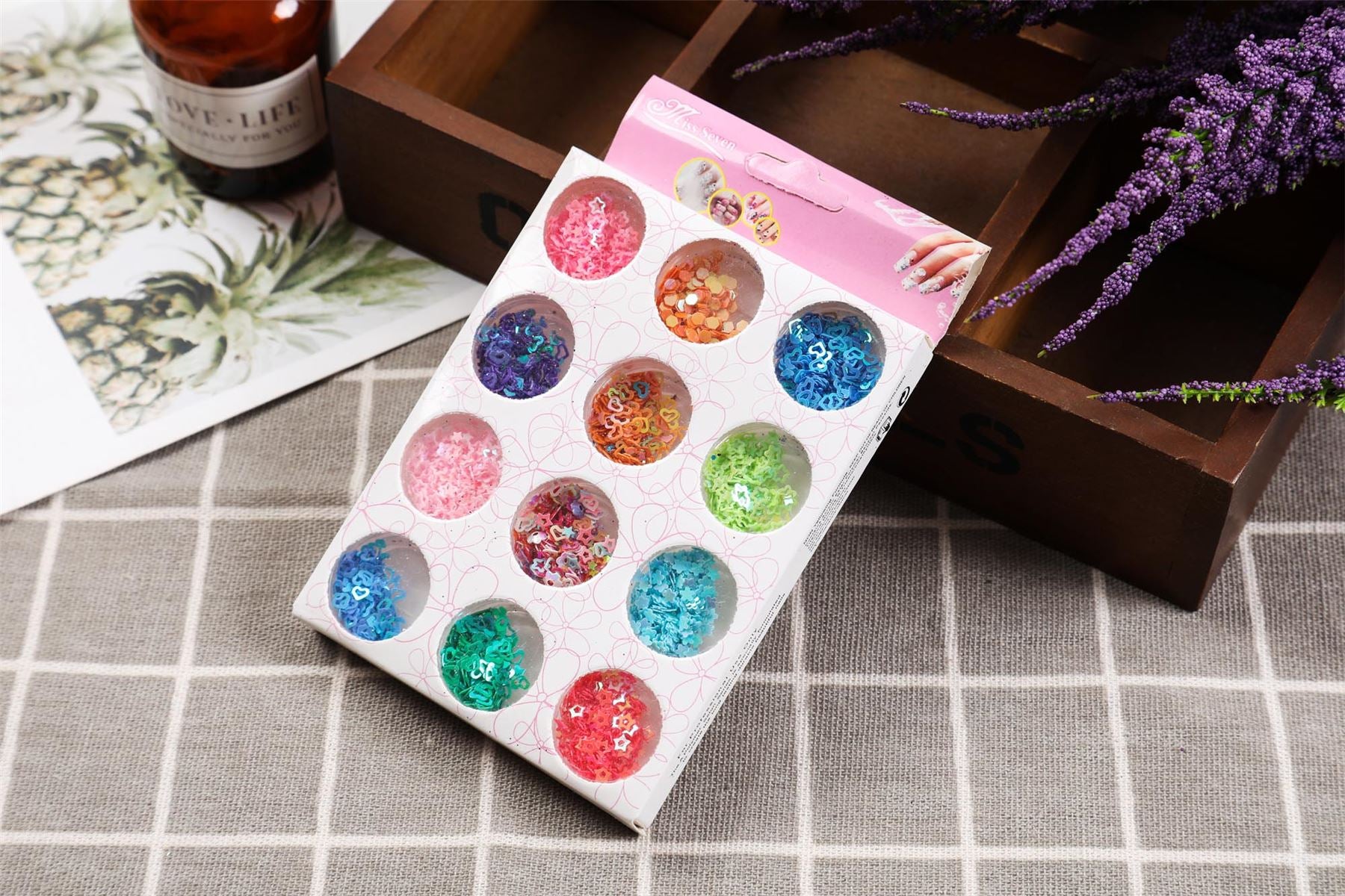 72x Pots of Premium Assorted Nail Embellishments