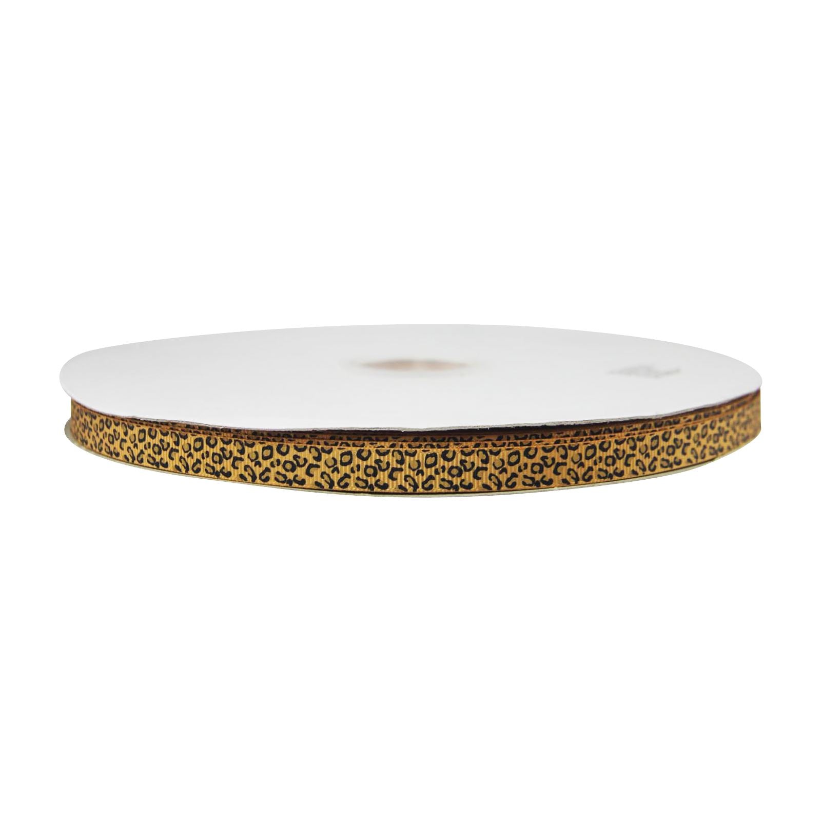 Premium Grosgrain Leopard Print Ribbon - 3 Metres
