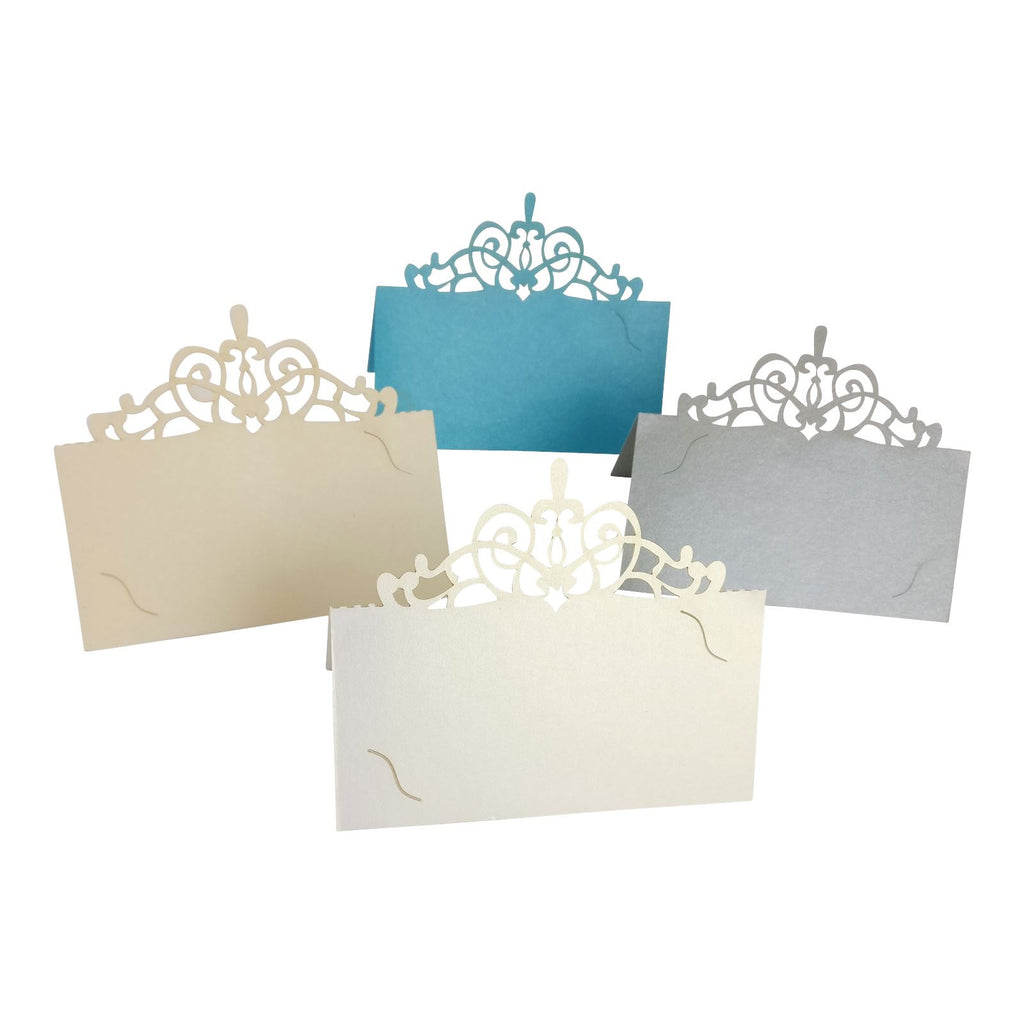Laser Cut Filigree Crown Place Cards