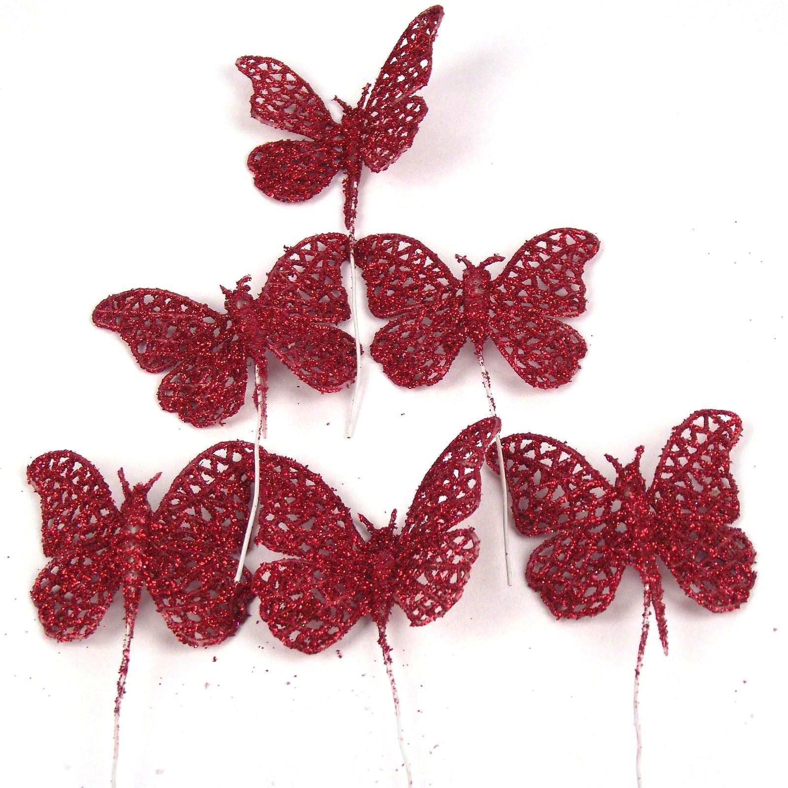 Full Glittered Butterfly Picks