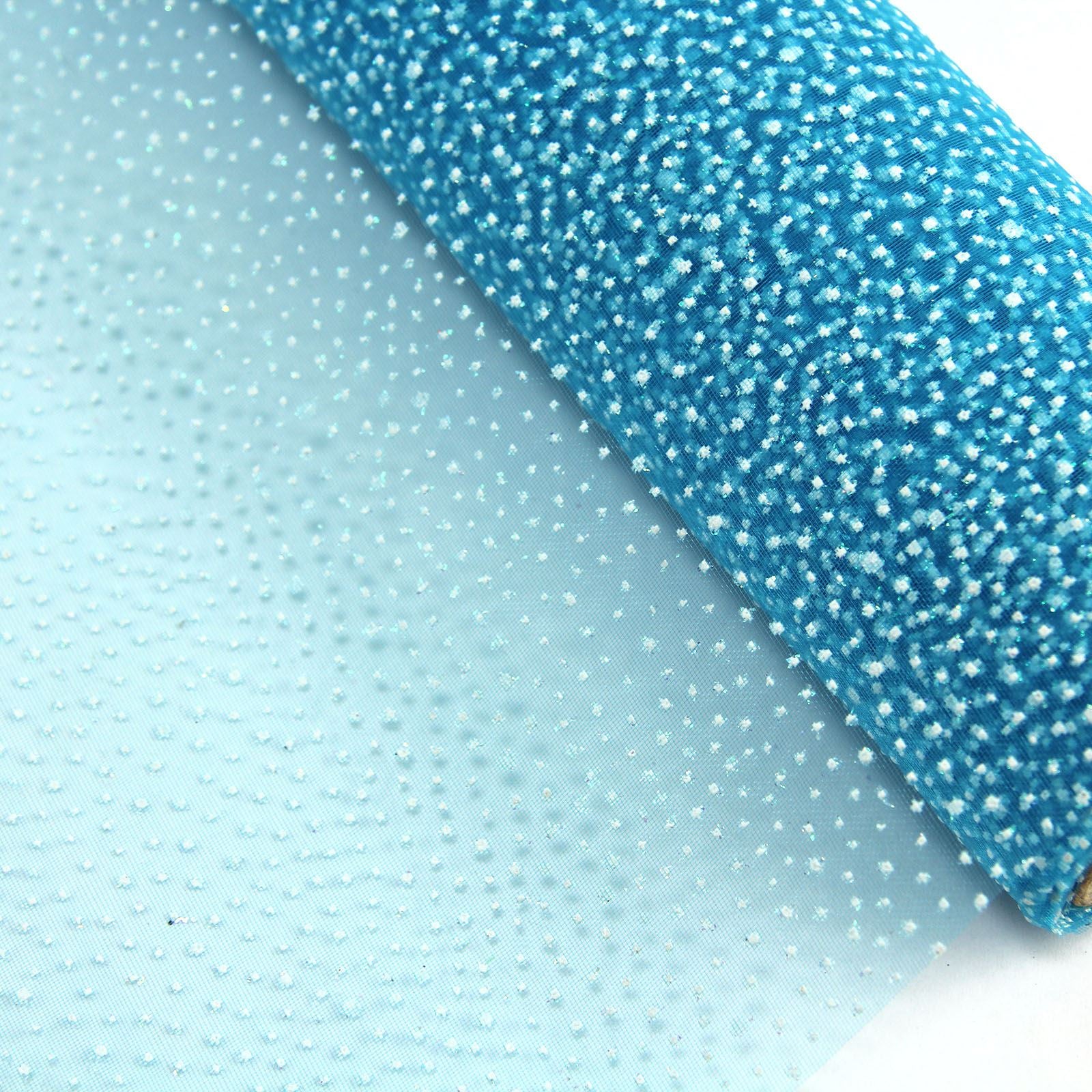 White Spot Organza Mesh - 52cm x 1 Yard