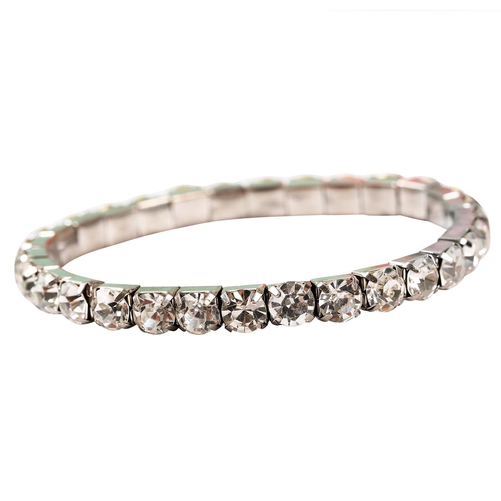 Elasticated Corsage Rhinestone Bracelet