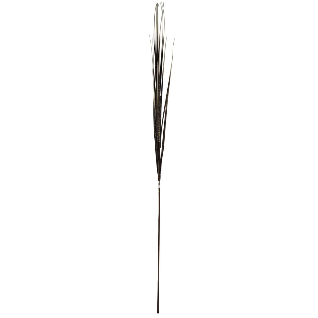 Flocked Textured Onion Grass Spray - Brown