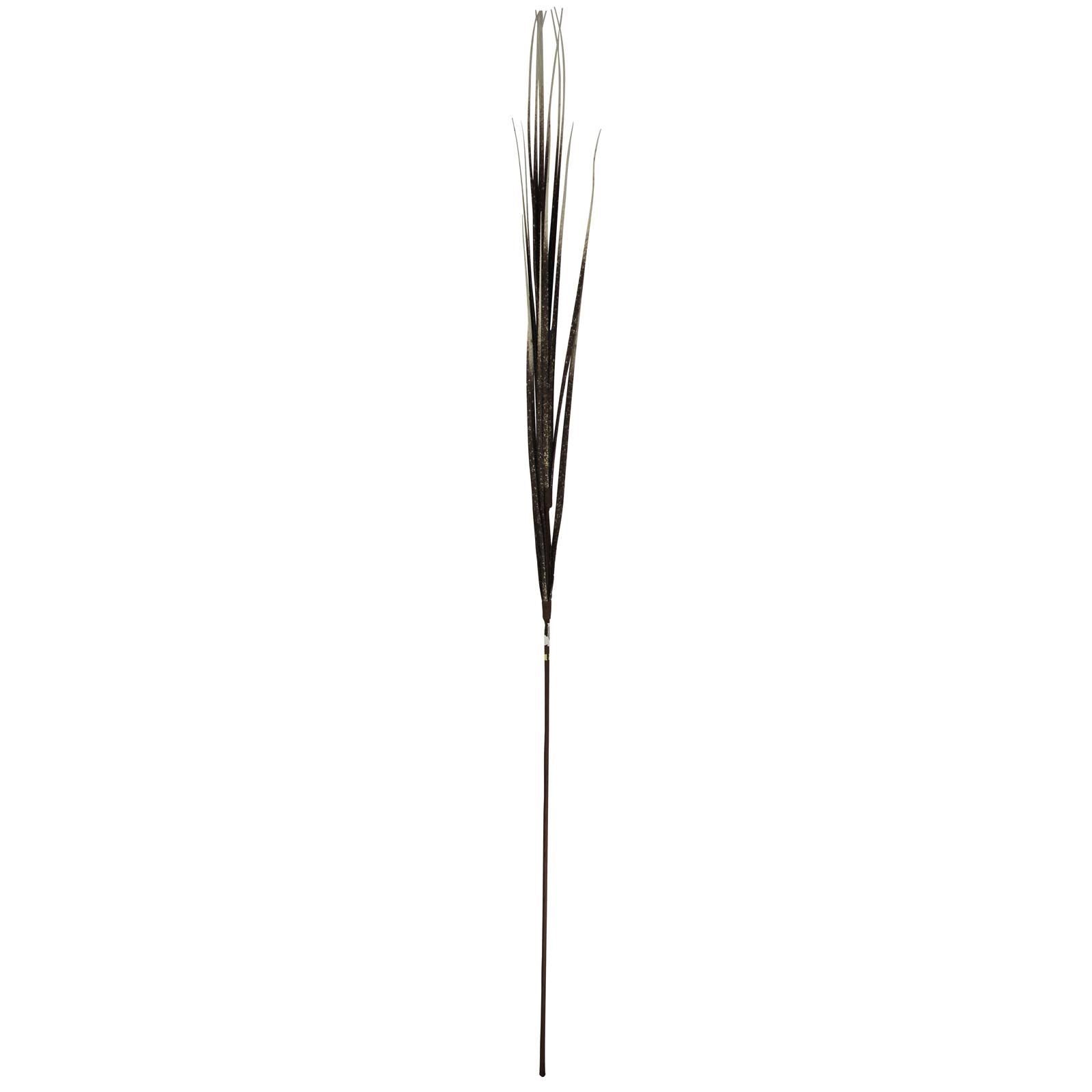 Flocked Textured Onion Grass Spray - Brown