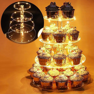 LED Acrylic Cake Stand - 4 Tier