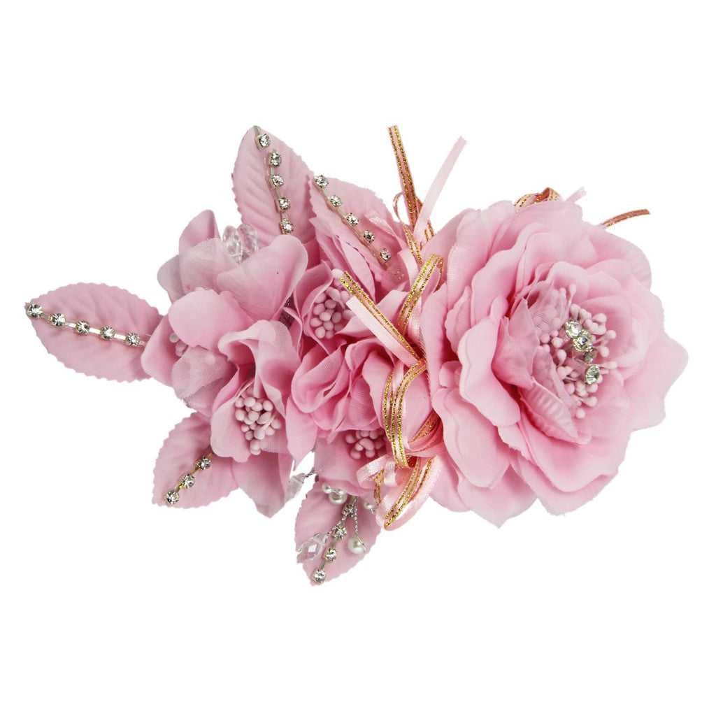 Long Premium Rose and Diamante Fascinator