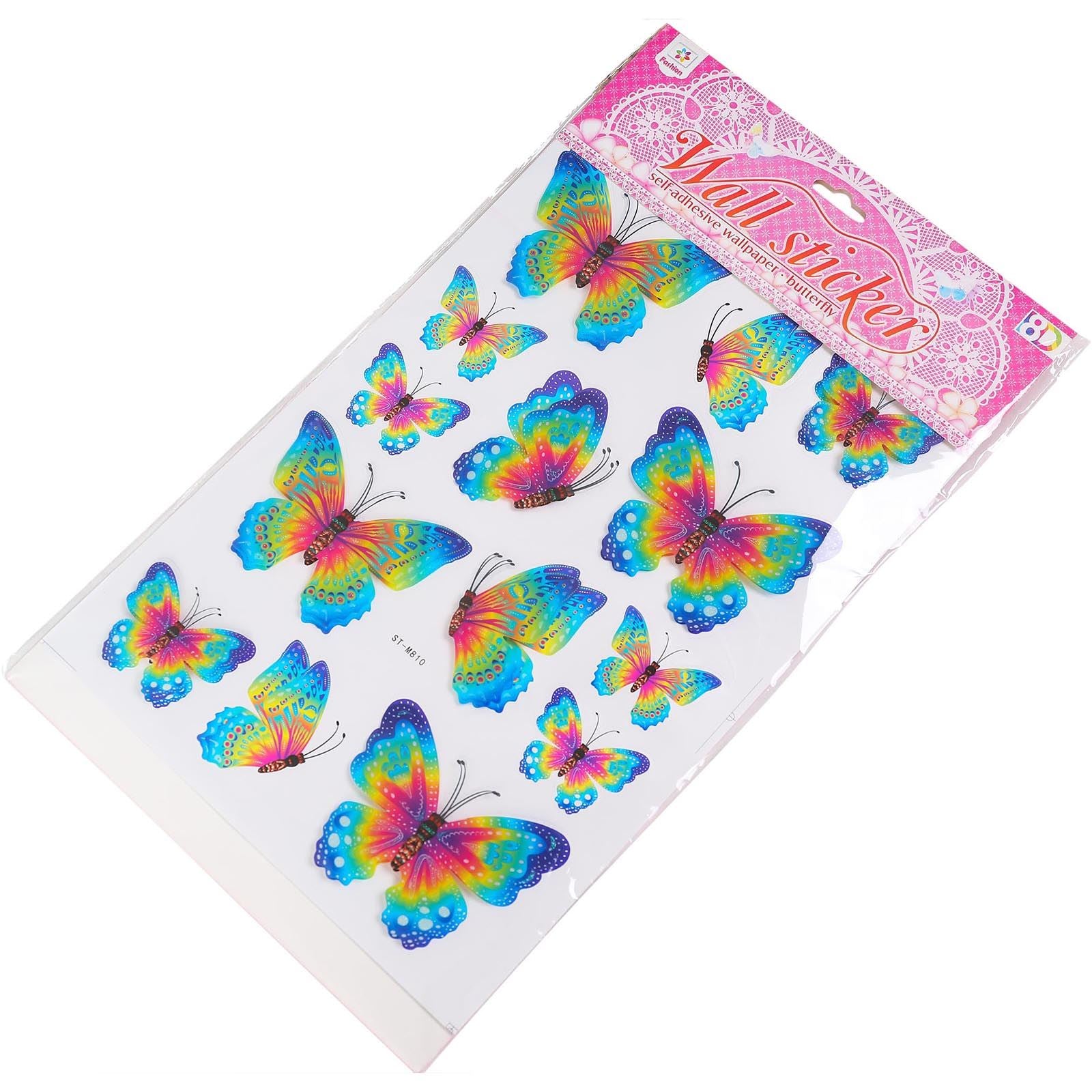 Large 3D Fluttering Butterfly Stickers