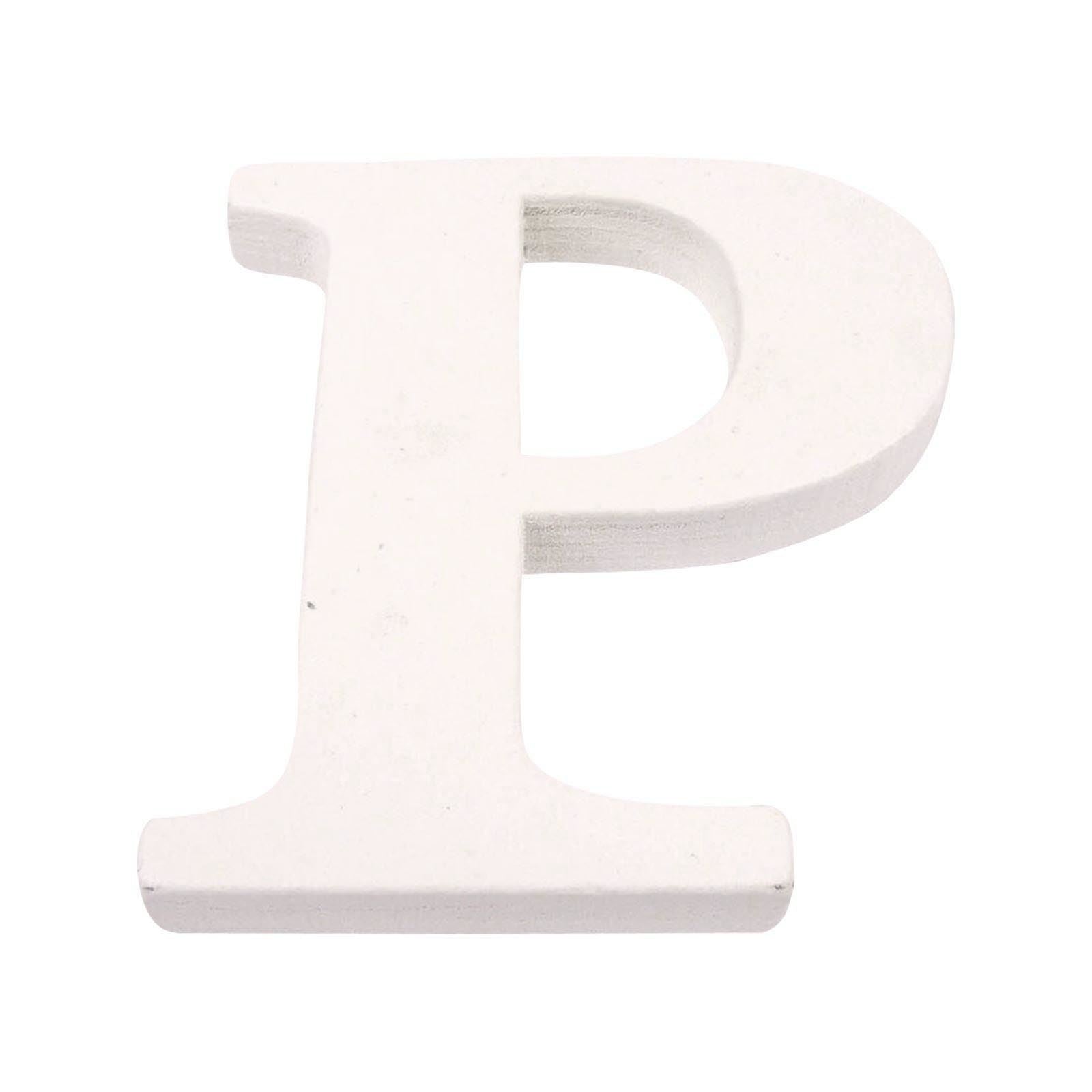 8cm White Painted Wooden Numbers and Alphabets