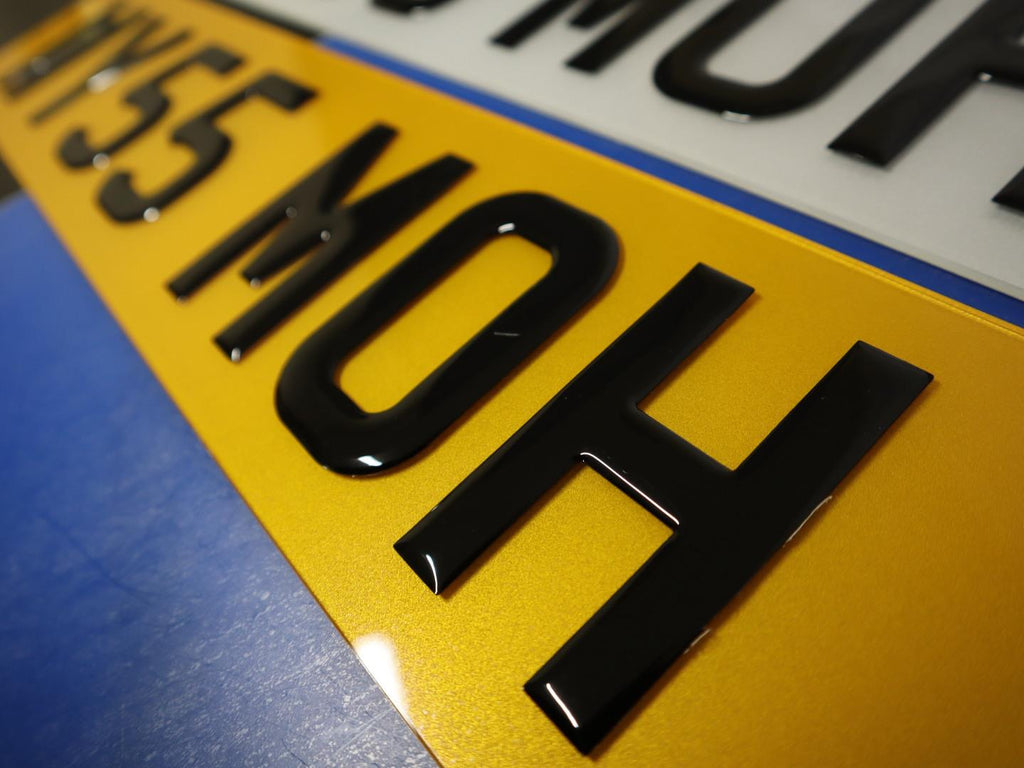 Premium Acrylic 4D License Plate Letters 79 x 50mm Wholesale Bulk Digits 3D