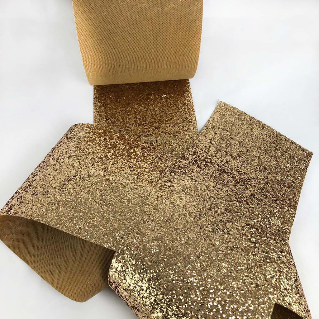 Chunky Glitter Fabric Wallpaper 16cm Borders
