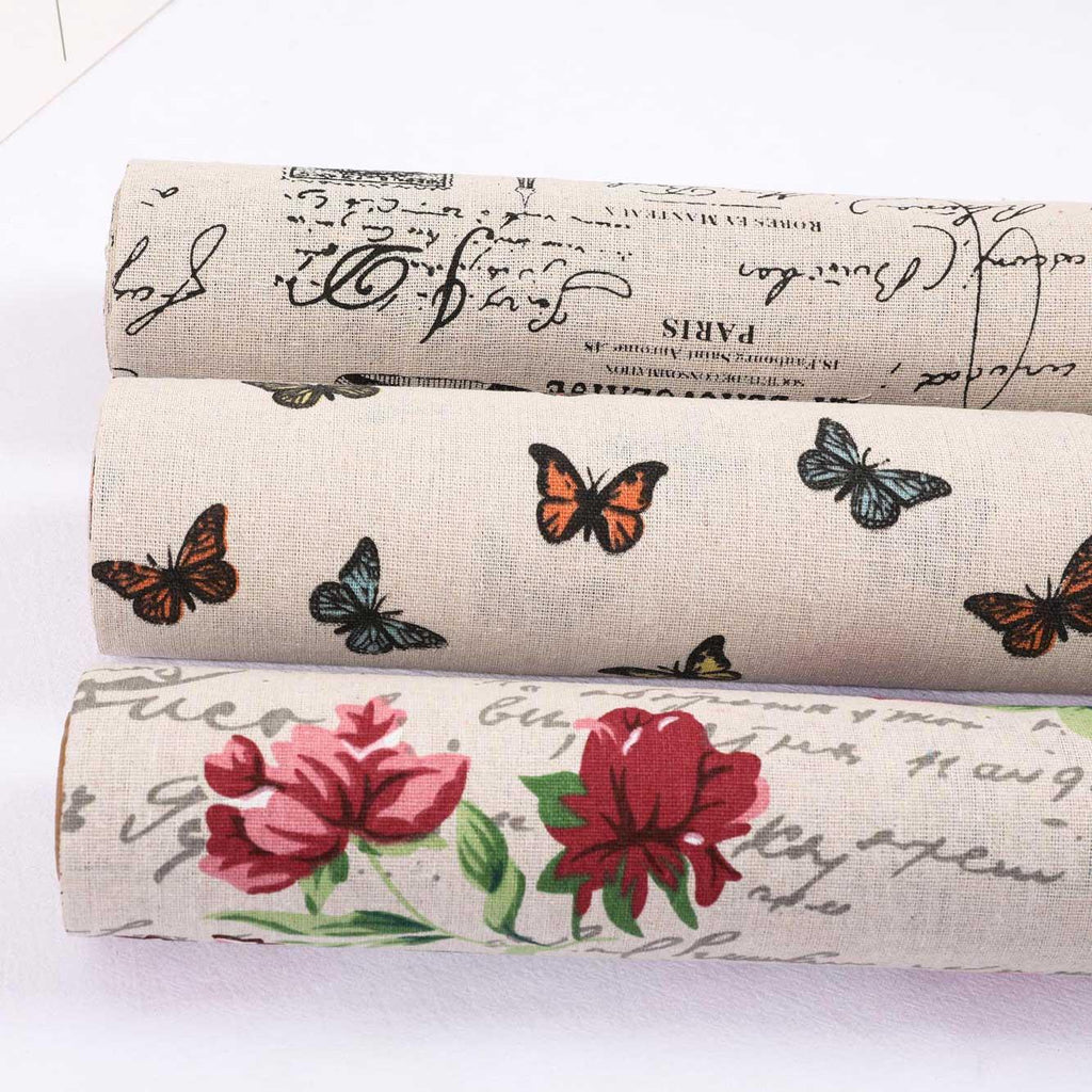Vintage Theme Linen Fabric
