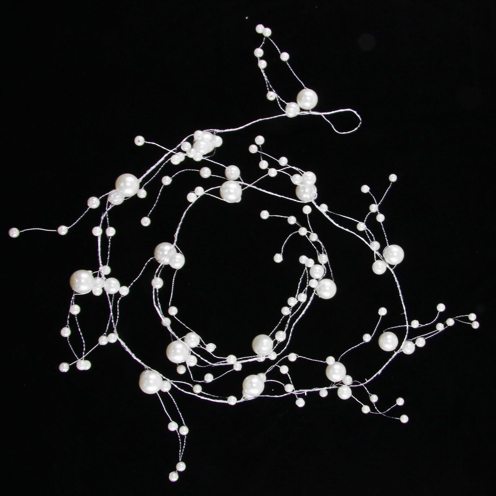 Alternating Giant Pearl Wired Garland