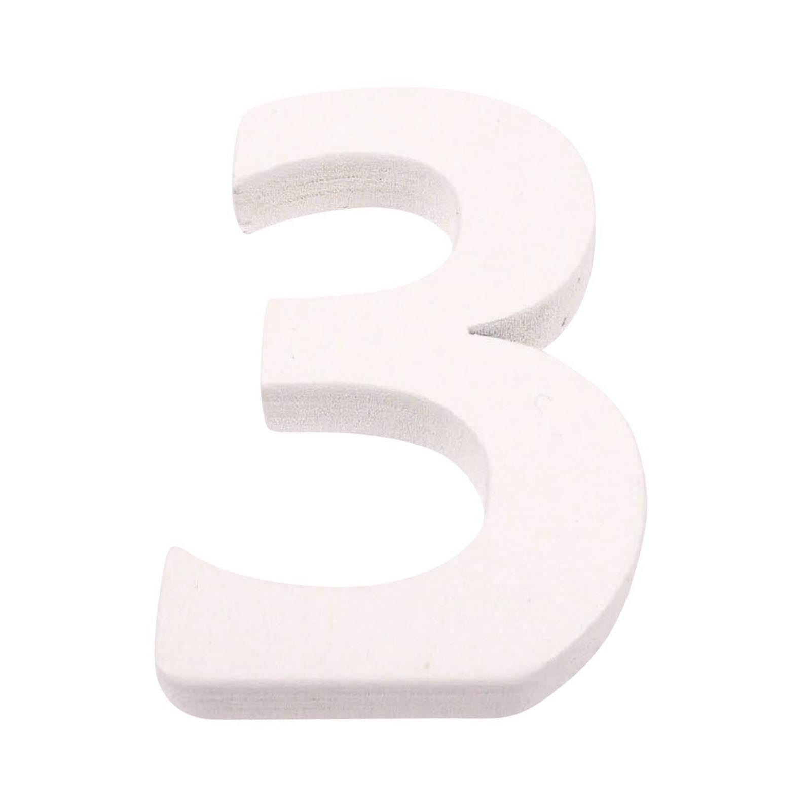 8cm White Painted Wooden Numbers and Alphabets