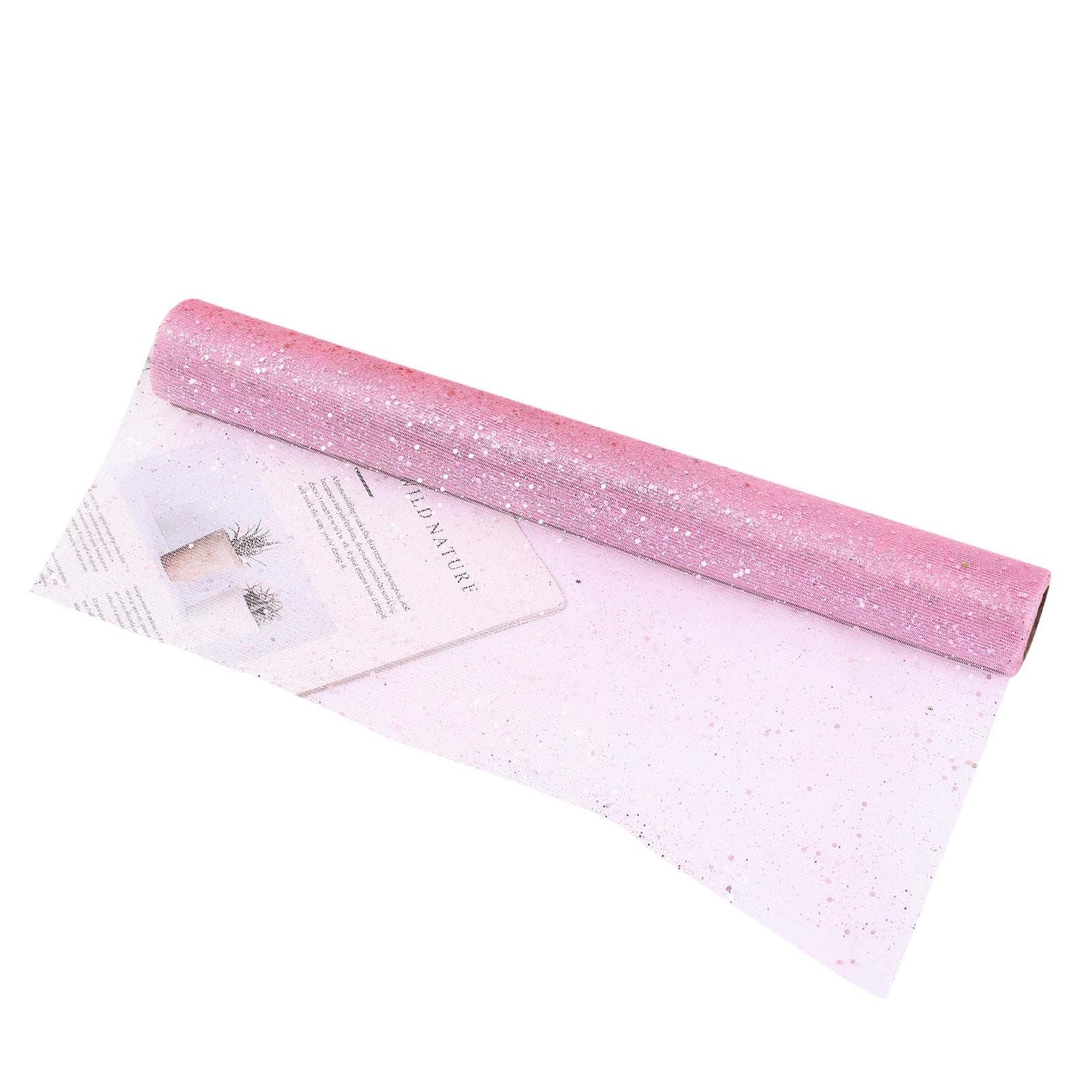 Glitter Sequin Studded Organza Mesh Fabric