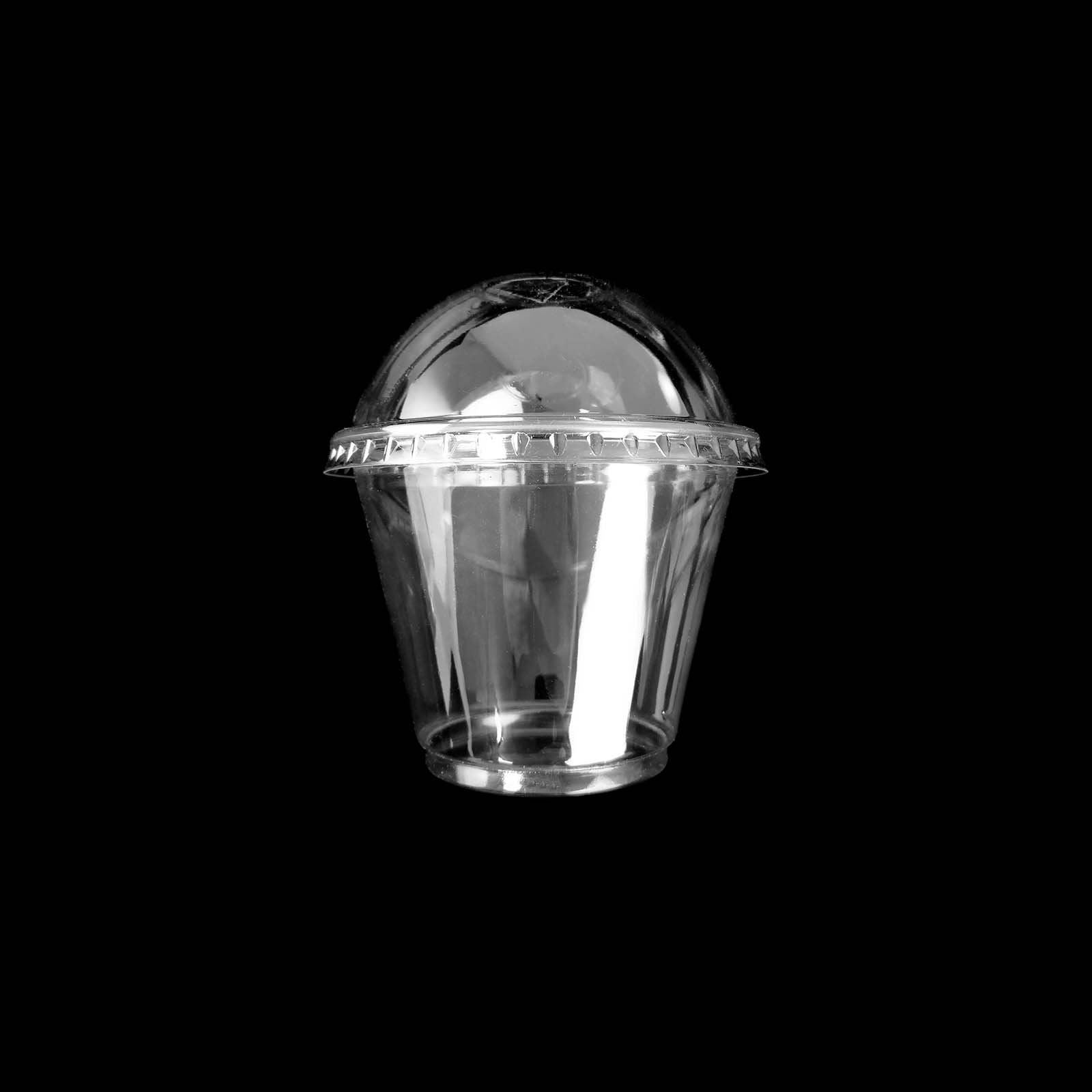 Disposable Clear Milkshake Cups with Dome Lids