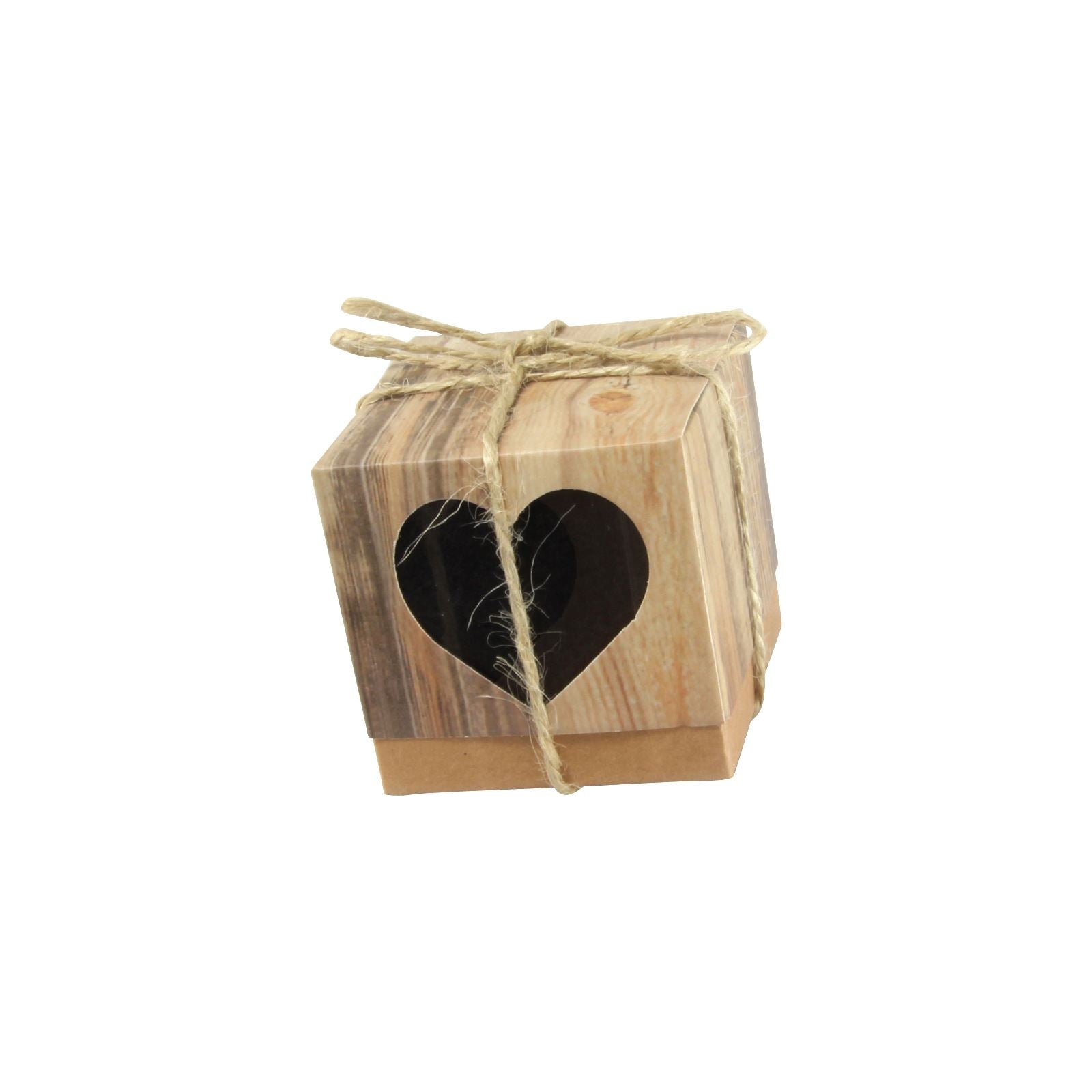 Vintage Cube Favour Boxes with Rope