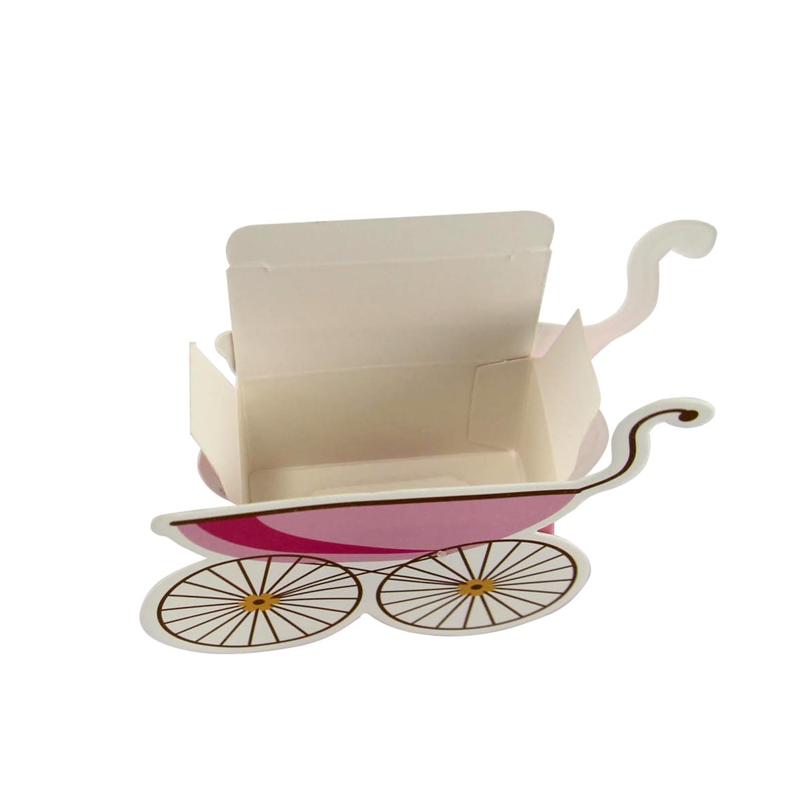 Pram Shape Baby Shower Favour Boxes