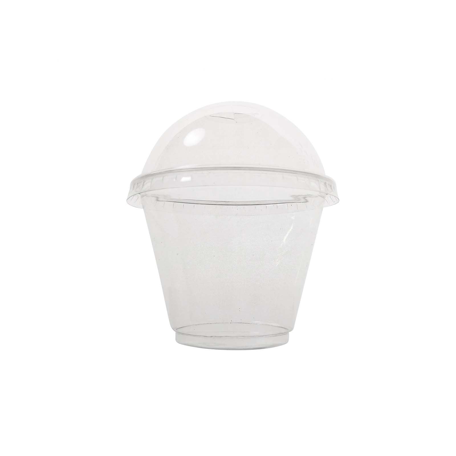 Disposable Clear Milkshake Cups with Dome Lids