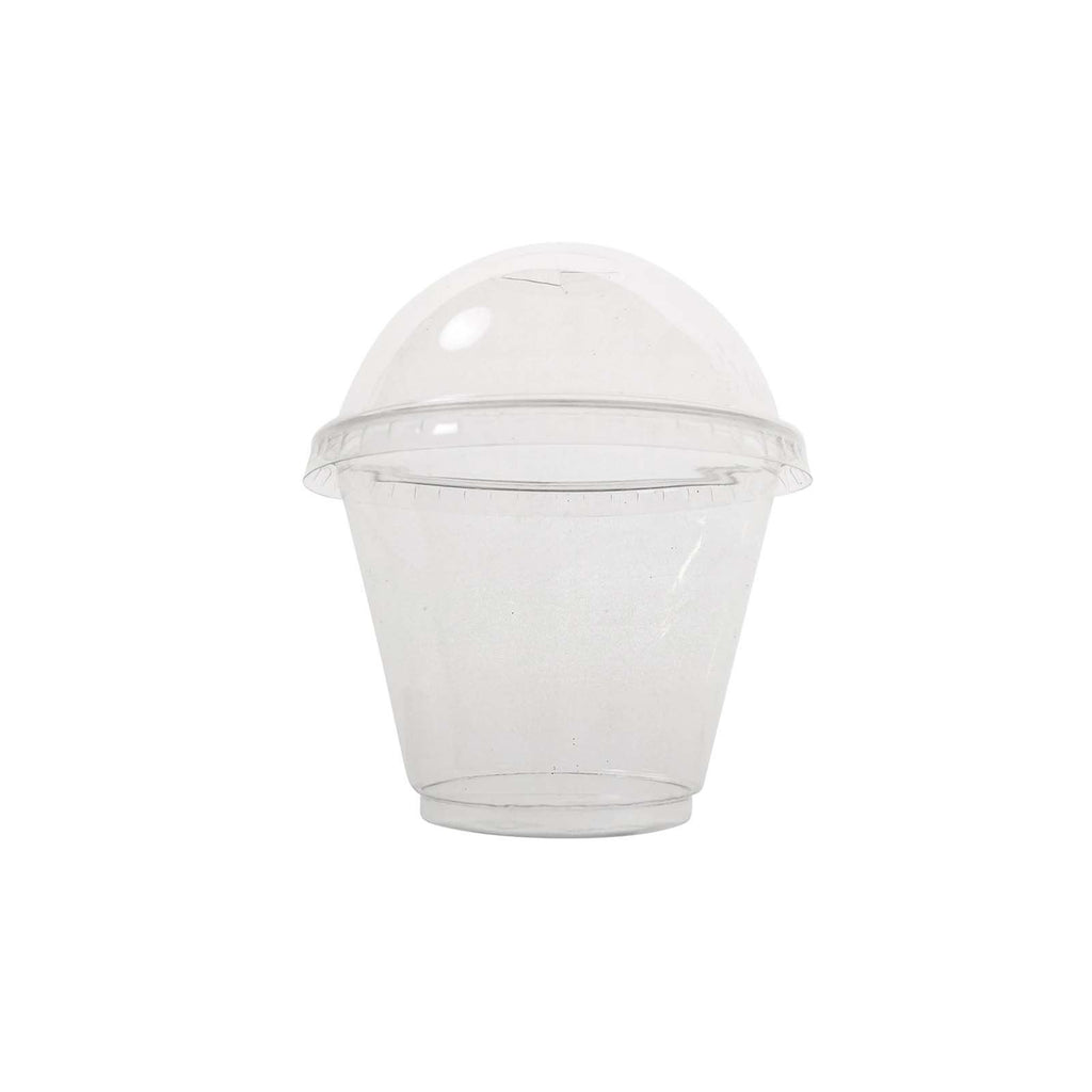 Disposable Clear Milkshake Cups with Dome Lids