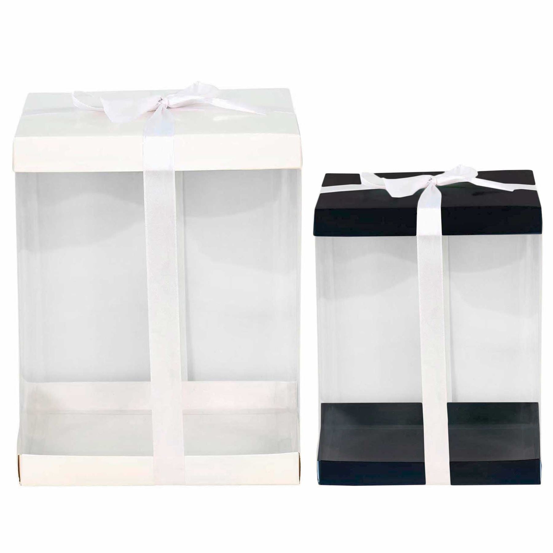 Extra Large Clear PVC Box - Acetate Tall Hat Display Rose Bear Cake Box ...