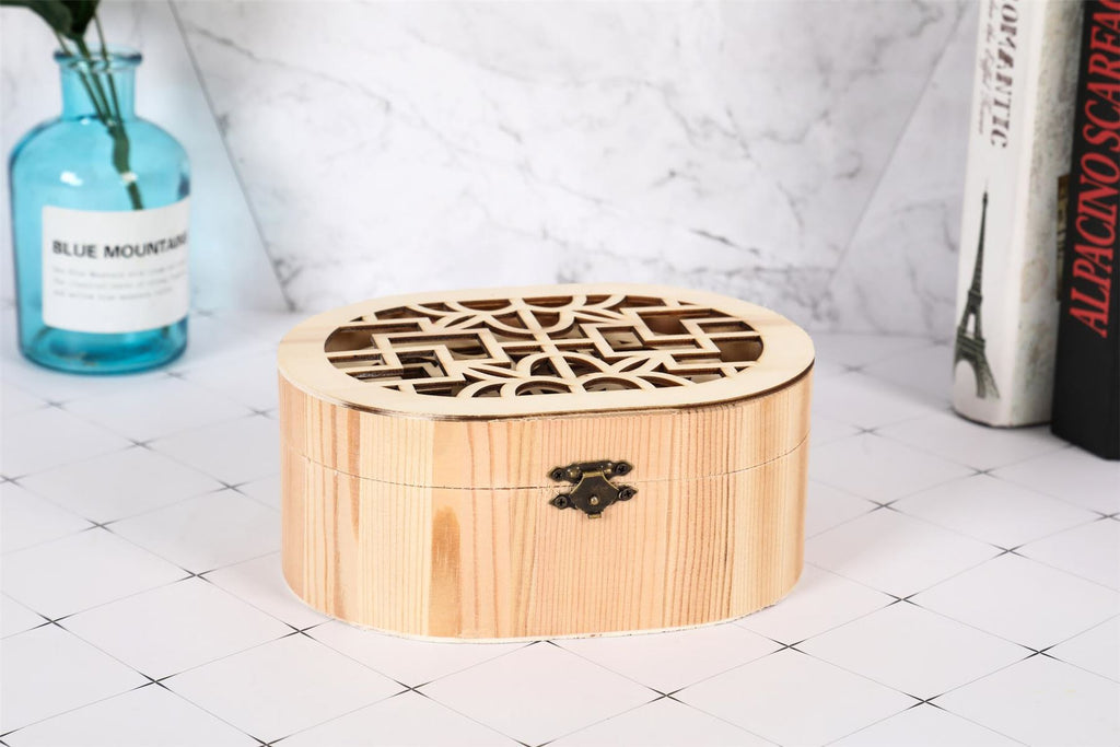 Set of 3 Dark Wood Mini Treasure Chests