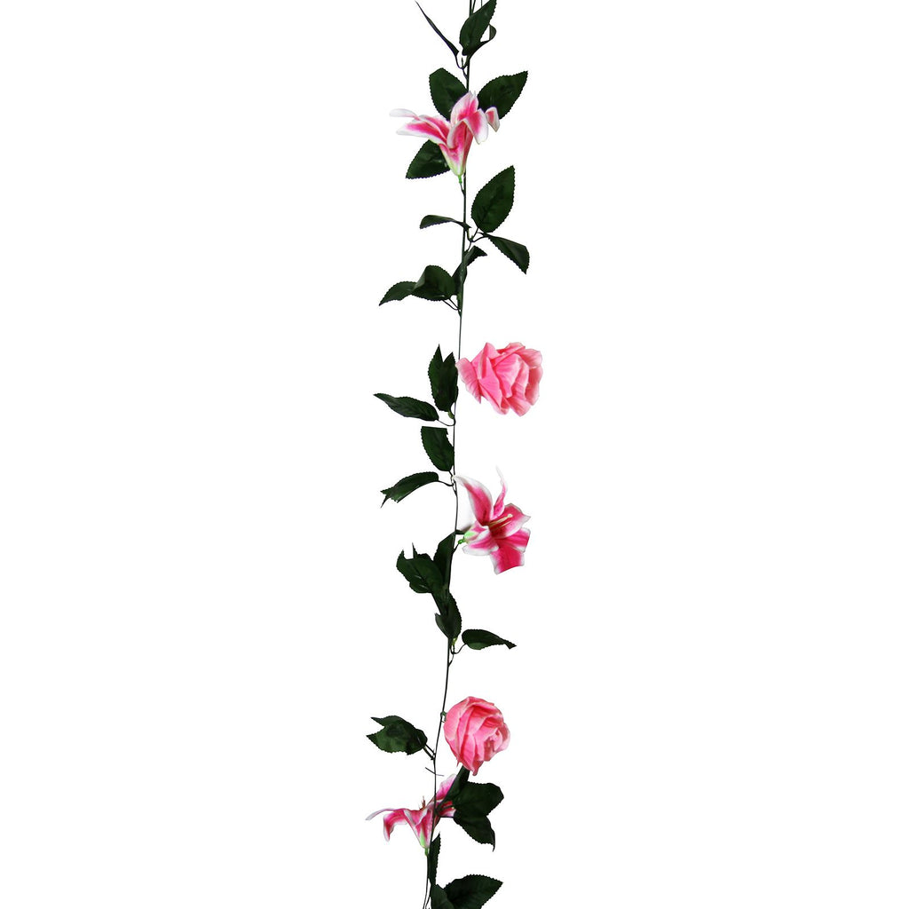 Rose and Lily Flower Garland