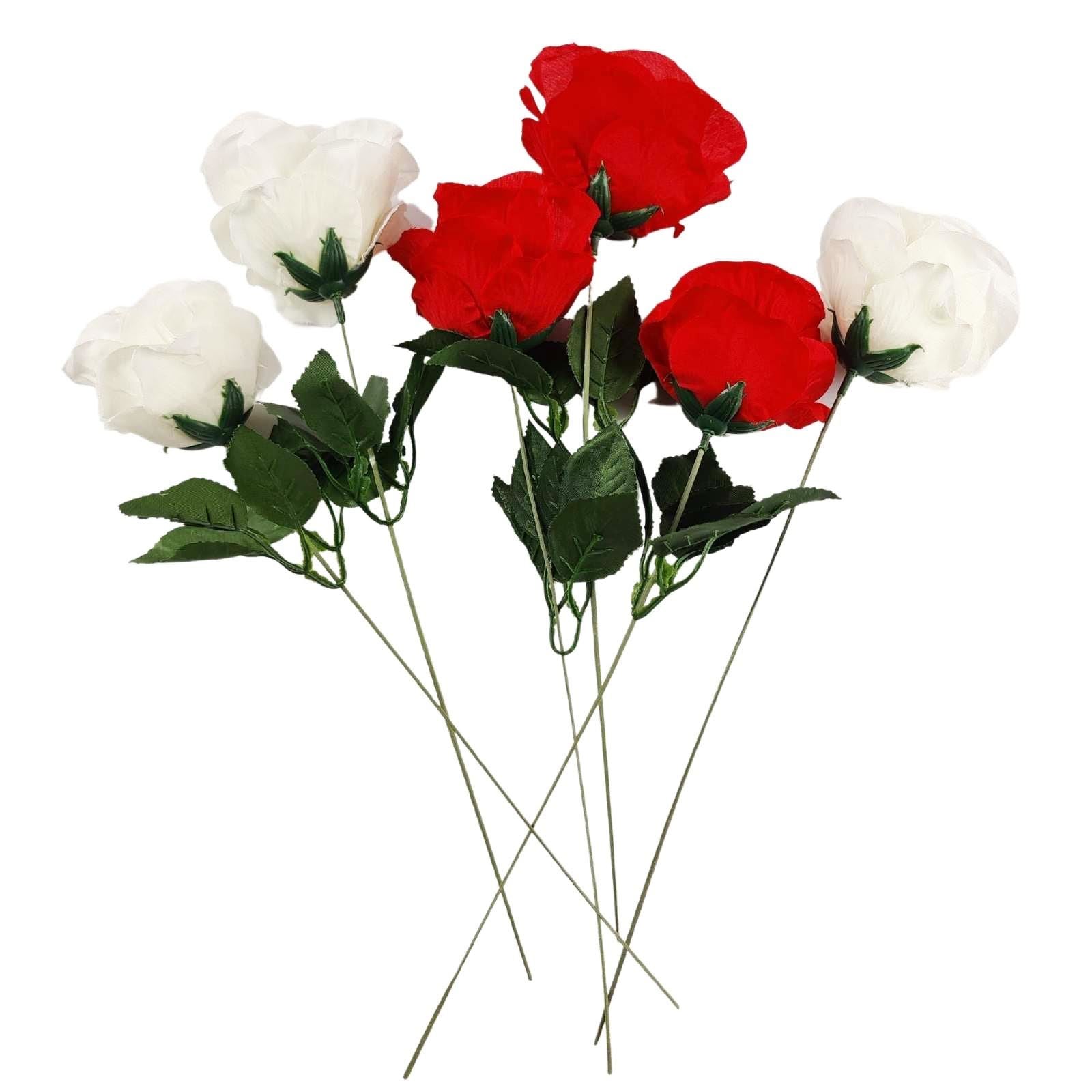 Eco Artificial Roses with Wire Stem