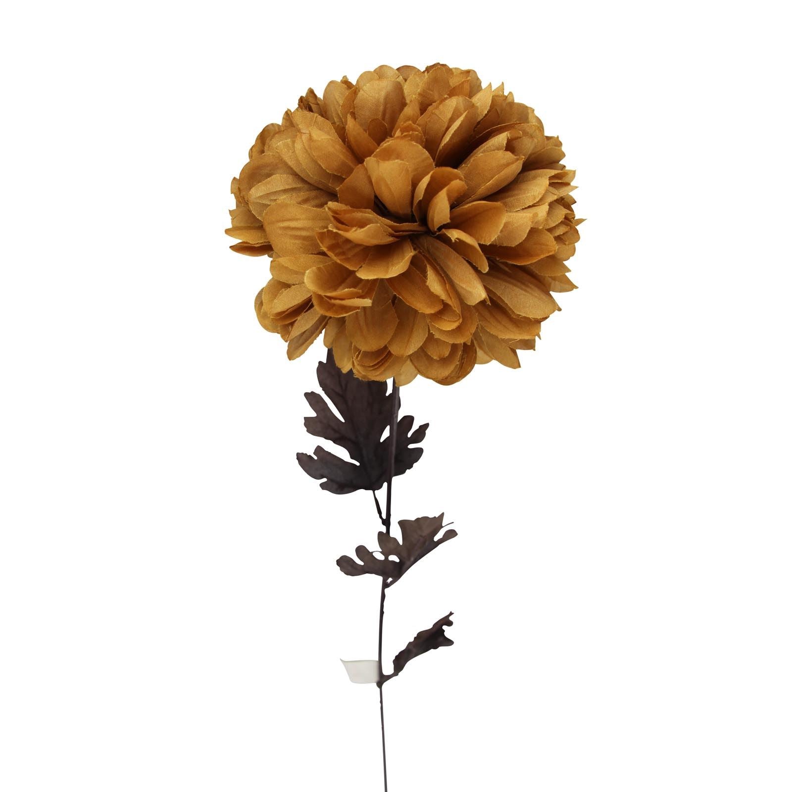 XL Ball Mum with Brown Stem - Caramel