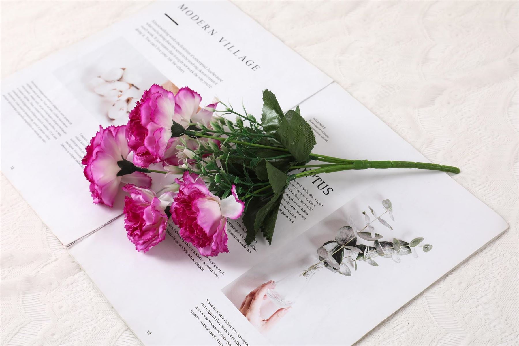 5 Head Artificial Carnation Bunch