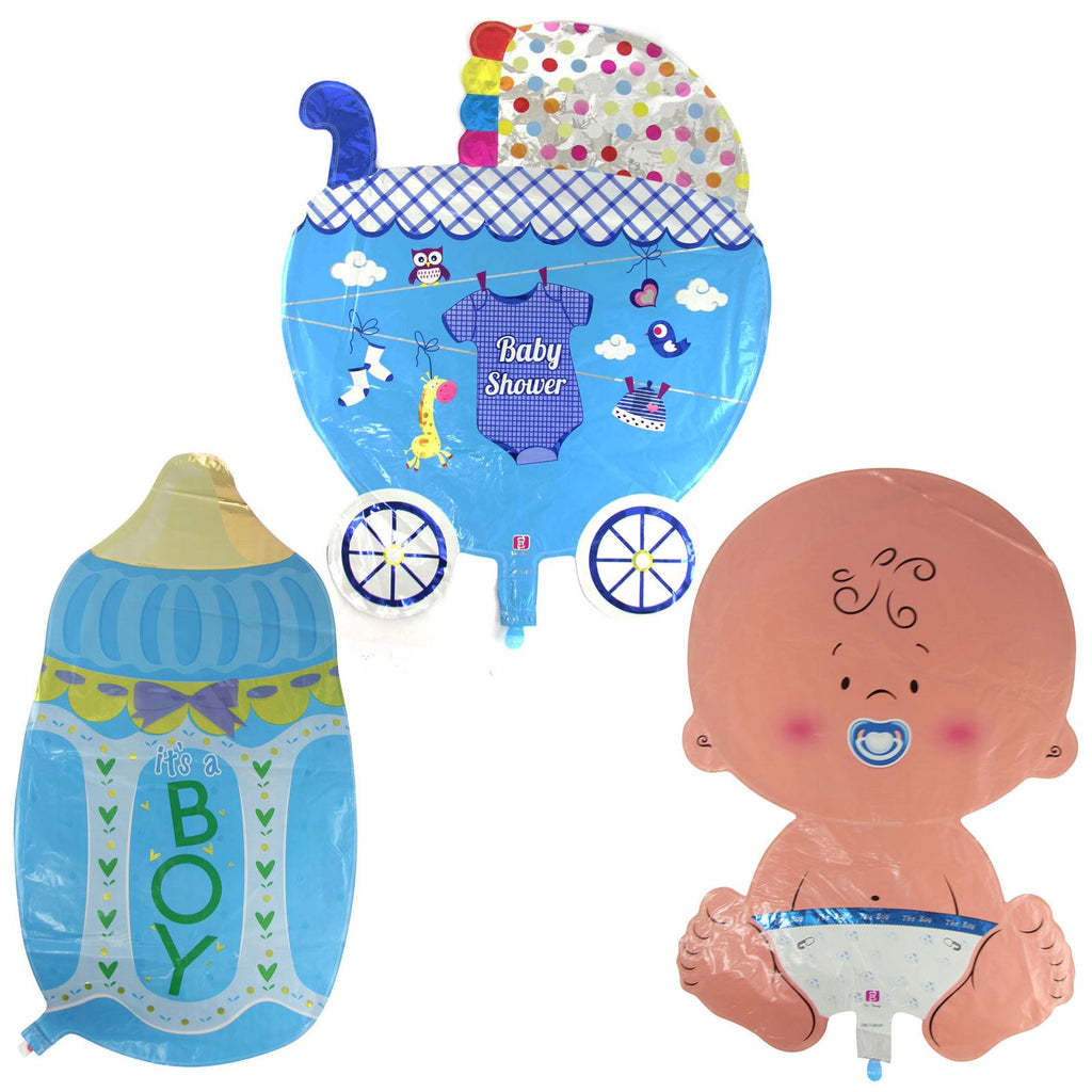 Set of 3 Giant Baby Shape Helium Balloons